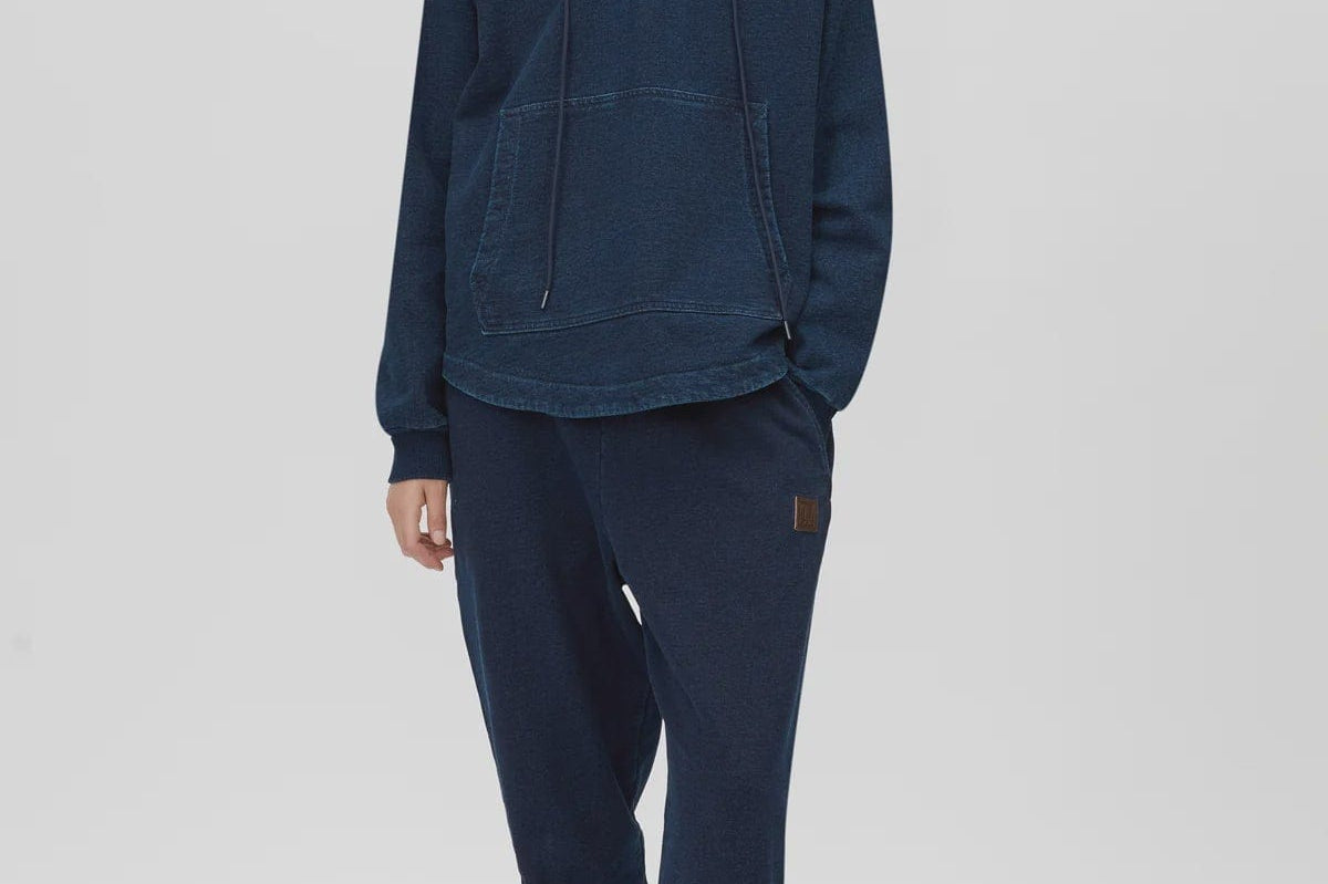 C&M Jumpers C&M | Gravitas Zip Up Denim Yarn Hoodie - Ink