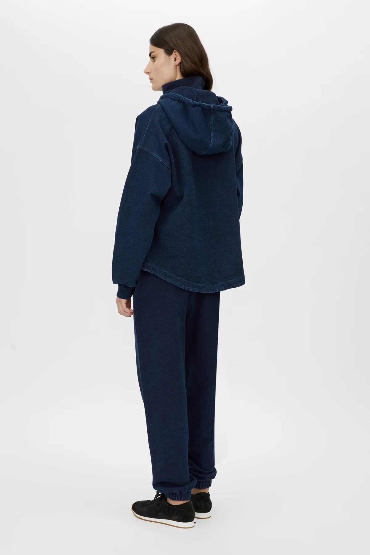 C&M Jumpers C&M | Gravitas Zip Up Denim Yarn Hoodie - Ink