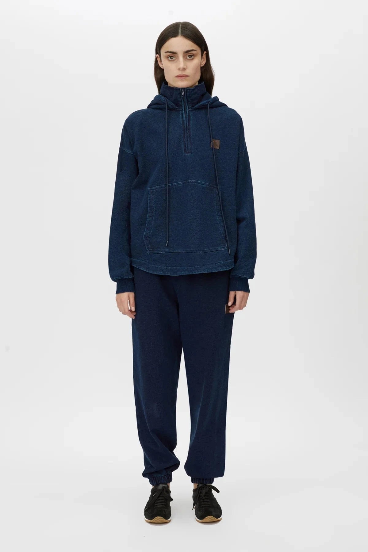 C&M Jumpers C&M | Gravitas Zip Up Denim Yarn Hoodie - Ink