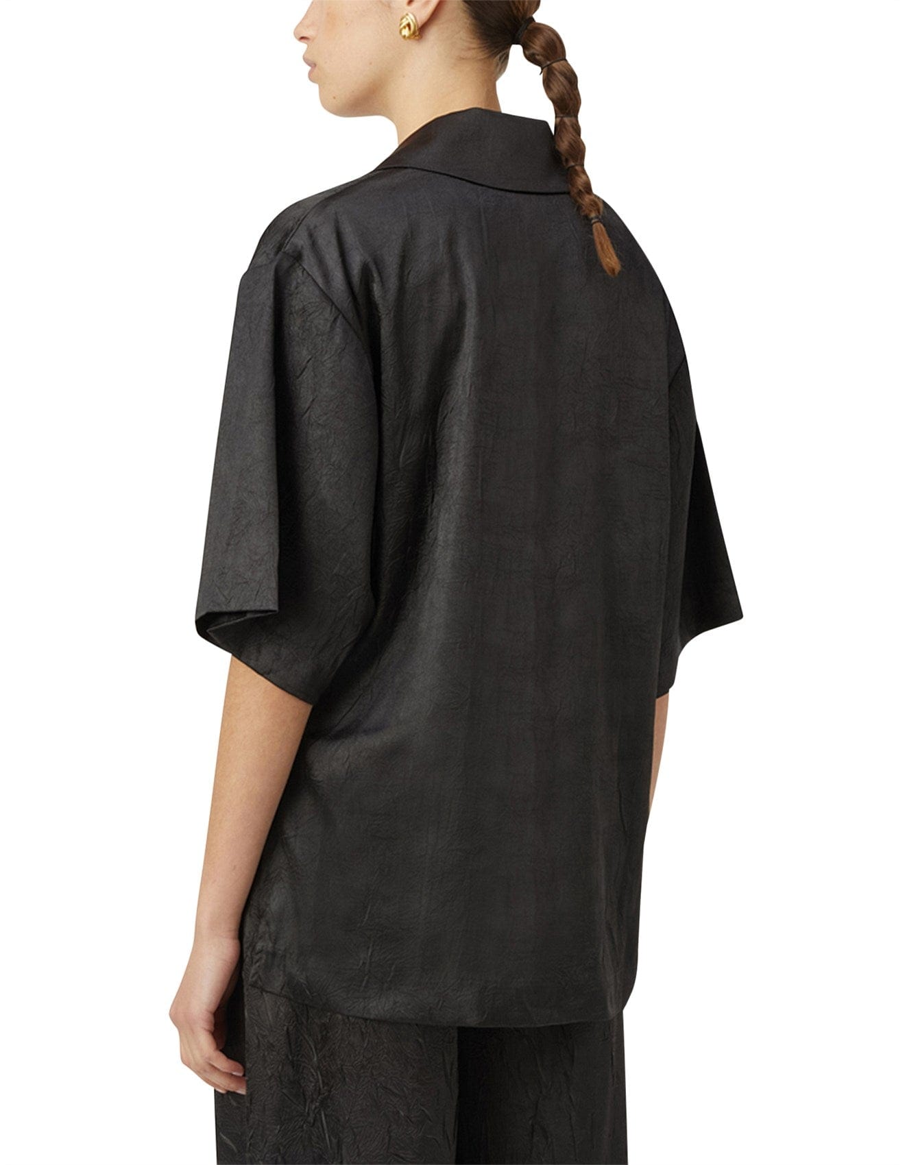 C&M Shirts - Tailored Camilla & Marc | Allire Satin Shirt - Black