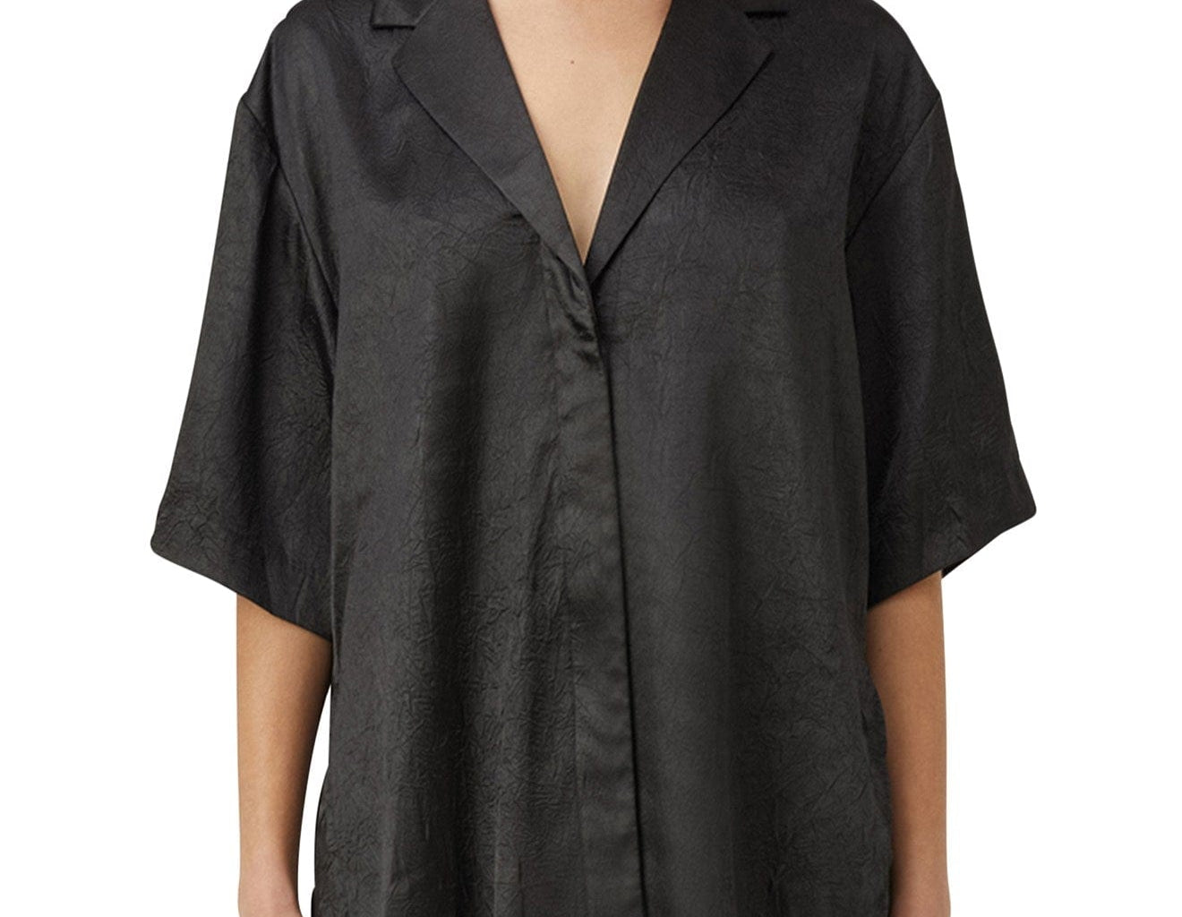 C&M Shirts - Tailored Camilla & Marc | Allire Satin Shirt - Black