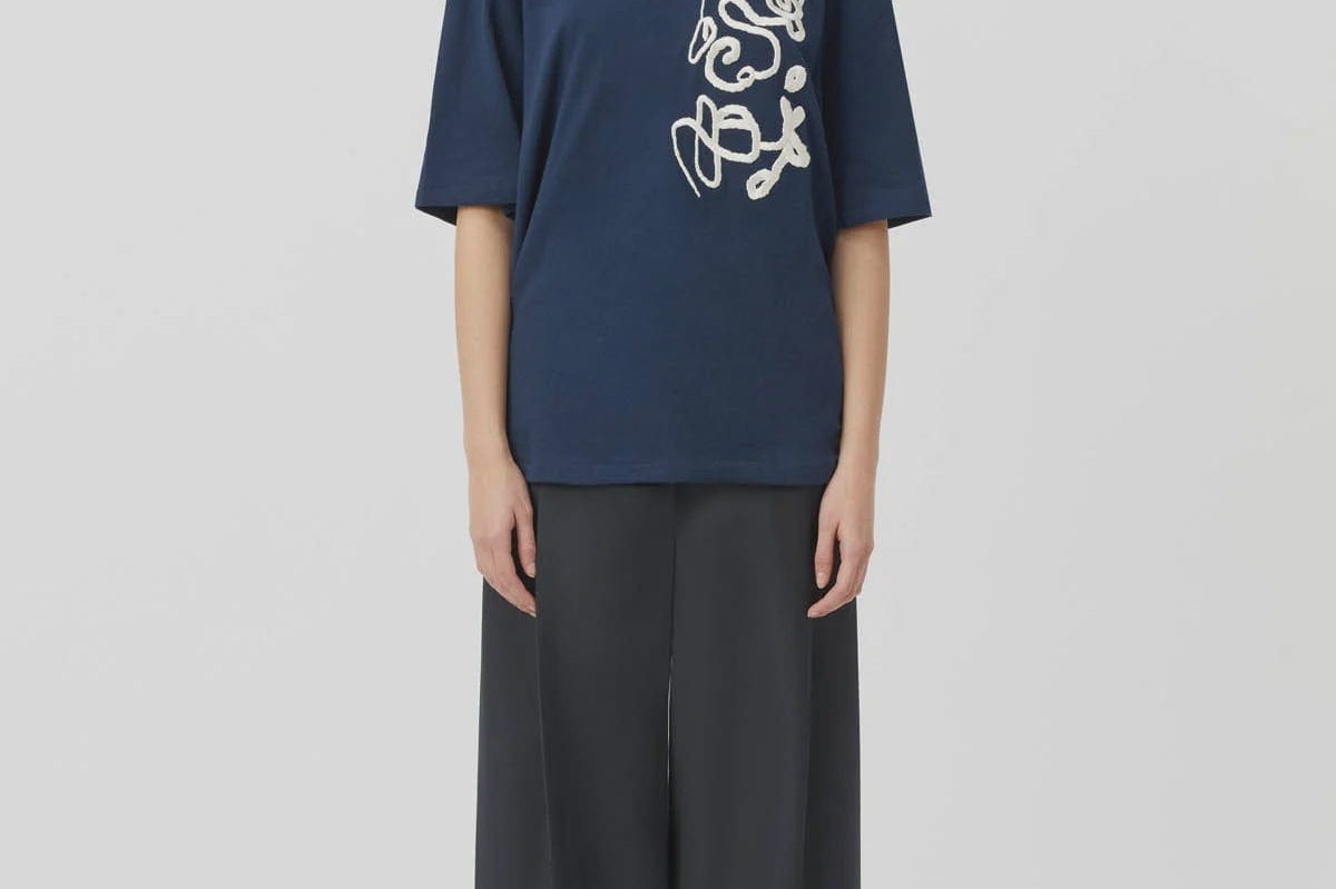 C&M Tees Camilla & Marc | Briony Graphic Tee - Raw Denim Blue