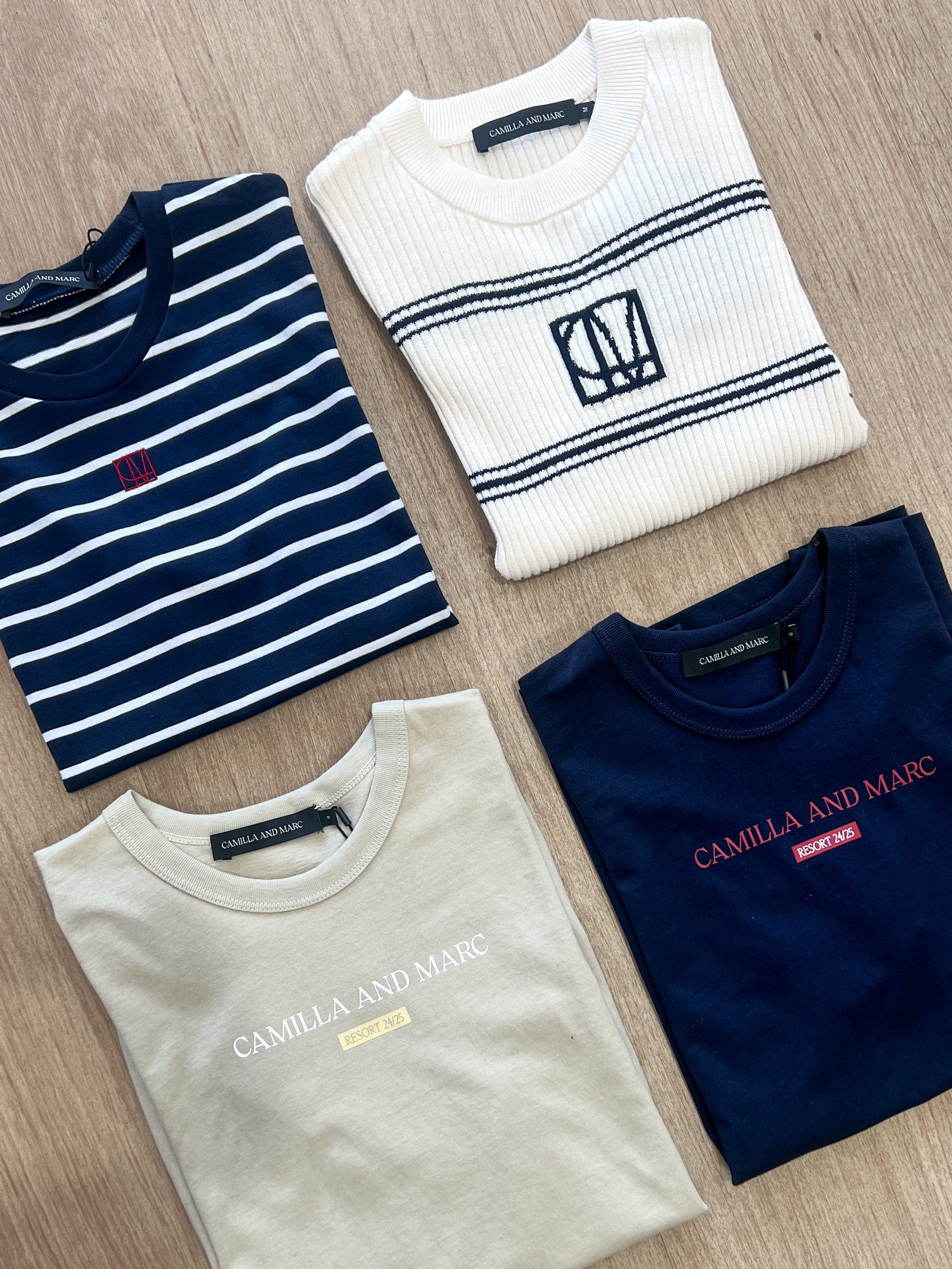 C&M Tees Camilla & Marc | Maria Tee - Navy w/ Red