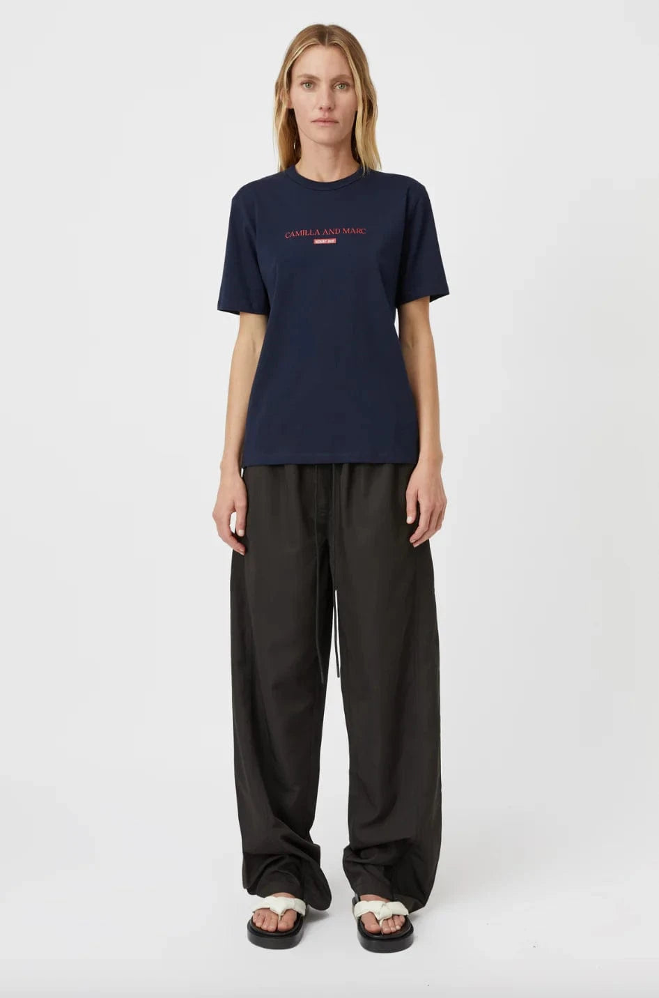 C&M Tees Camilla & Marc | Maria Tee - Navy w/ Red