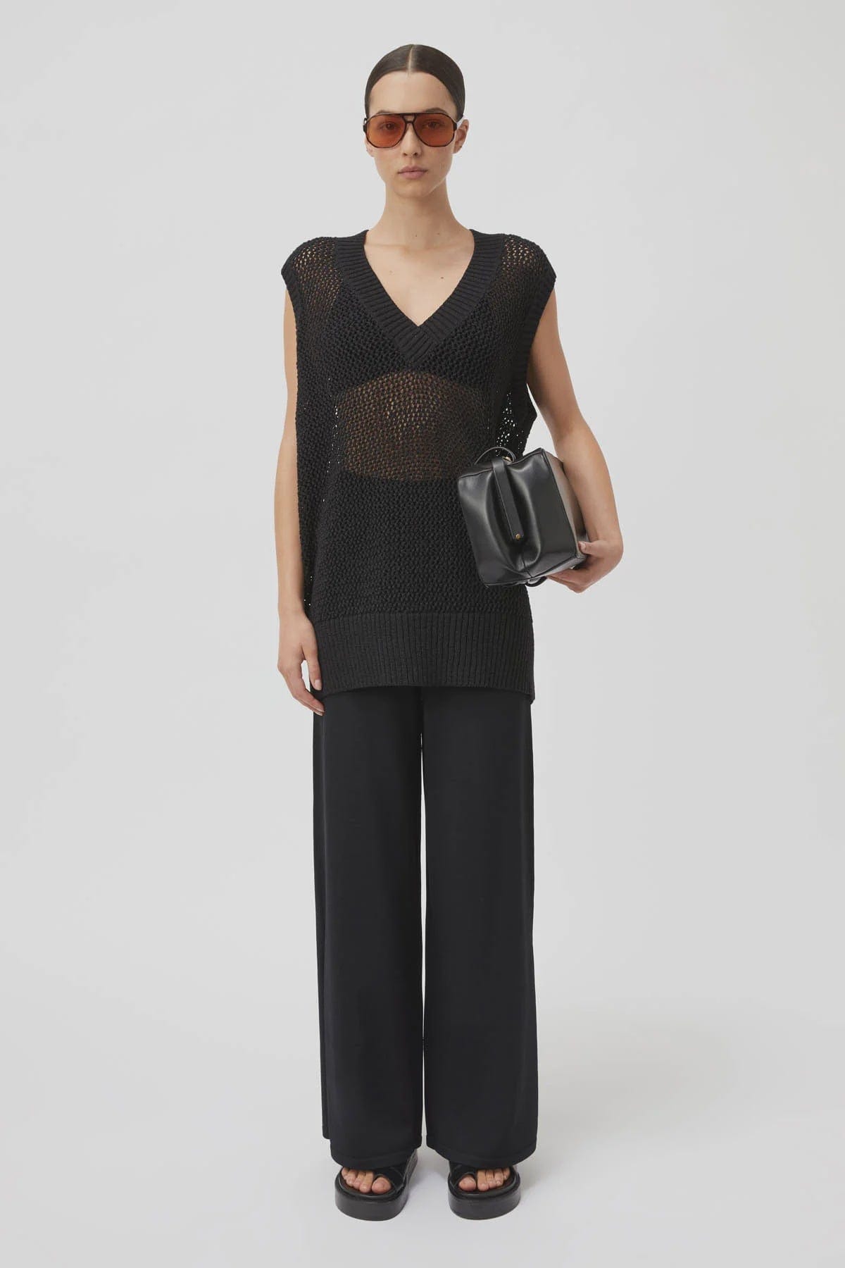 C&M Tops C&M | Adelpha Knit Vest - Black