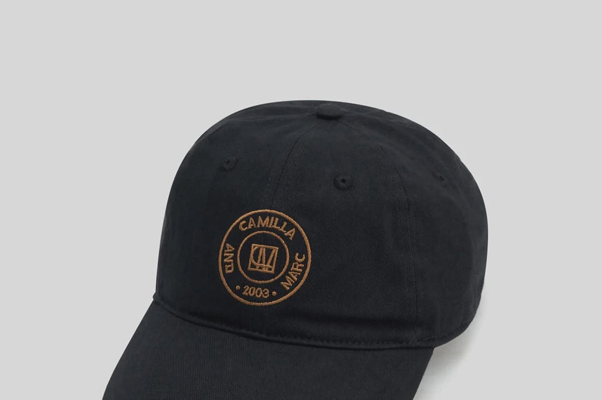 Camilla & Marc Hats/Headpieces Westley Emb Logo Cap - Black/Tan