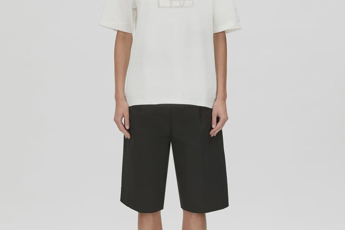 Camilla & Marc Tees Patina Front Monogram Tee - Soft White