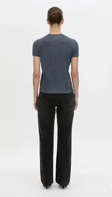 Camilla & Marc Tees Sparrow Graphic Neat Fit Tee - Deep Indigo/White