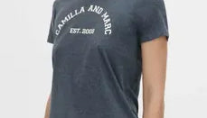 Camilla & Marc Tees Sparrow Graphic Neat Fit Tee - Deep Indigo/White