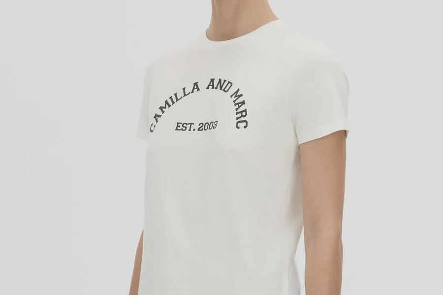 Camilla & Marc Tees Sparrow Graphic Tee - Soft White/Black