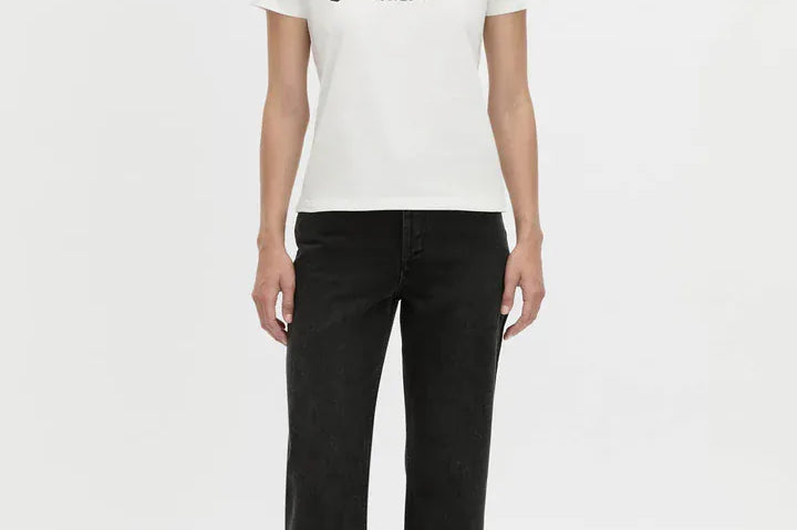 Camilla & Marc Tees Sparrow Graphic Tee - Soft White/Black
