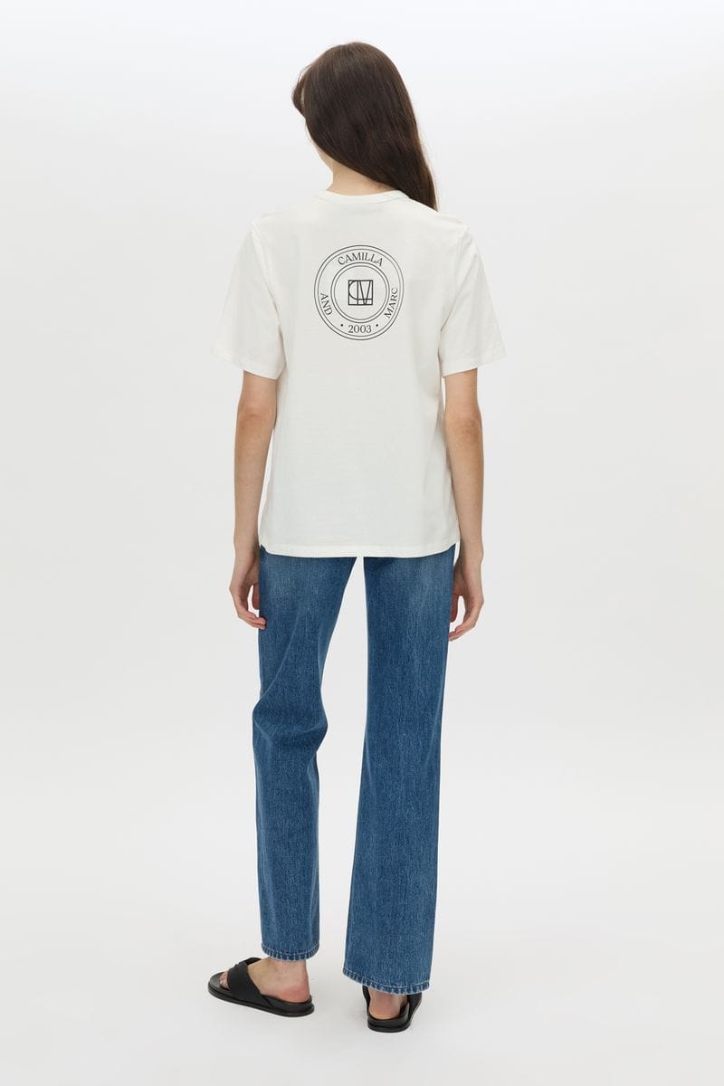 Camilla & Marc Tees Westley Relaxed Printed Tee - Soft White