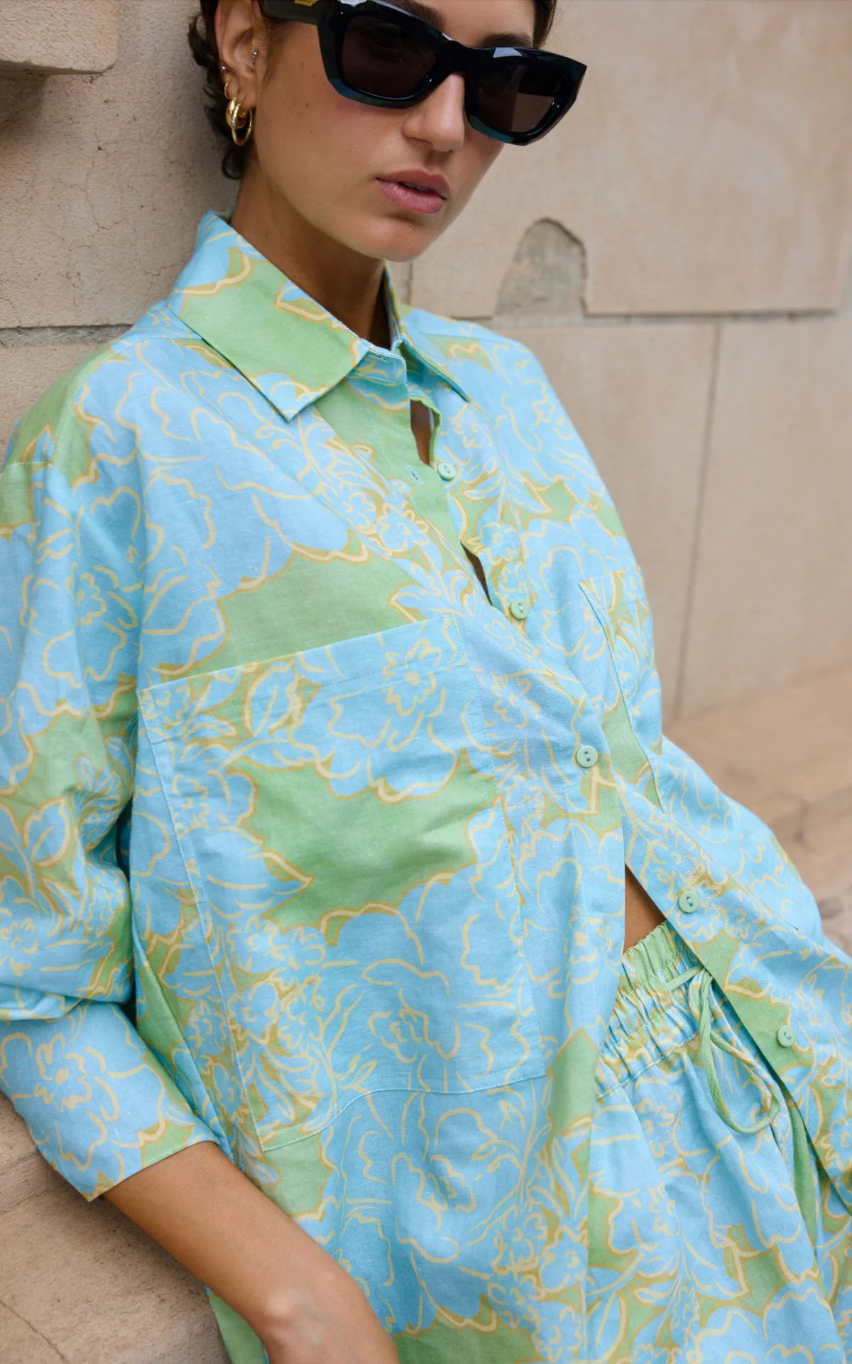 Kinney | Alma Shirt - Ocean Bloom