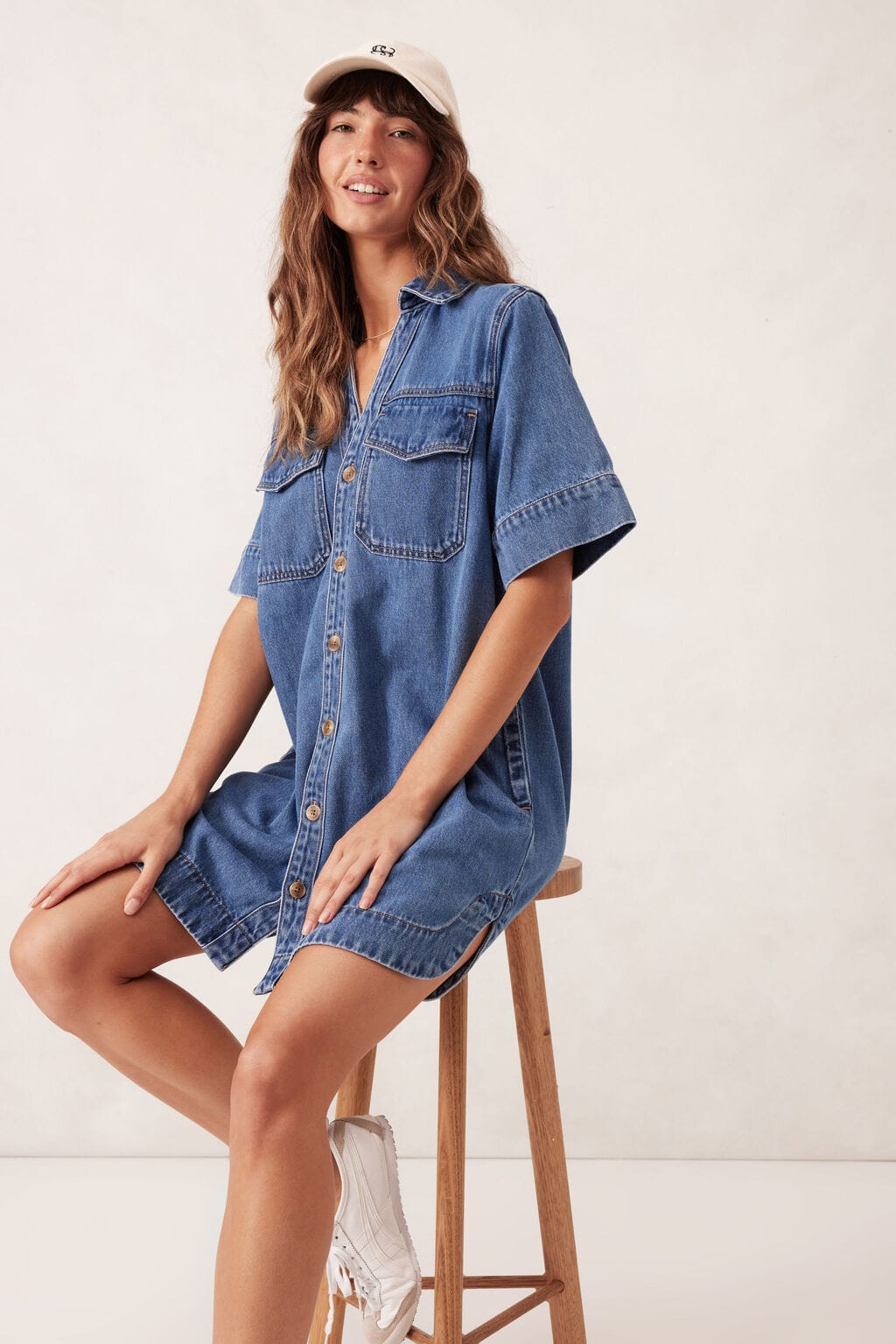 Ceres Life Dresses - Casual Ceres Life | Relaxed Shirt Dress - Fresh Indigo