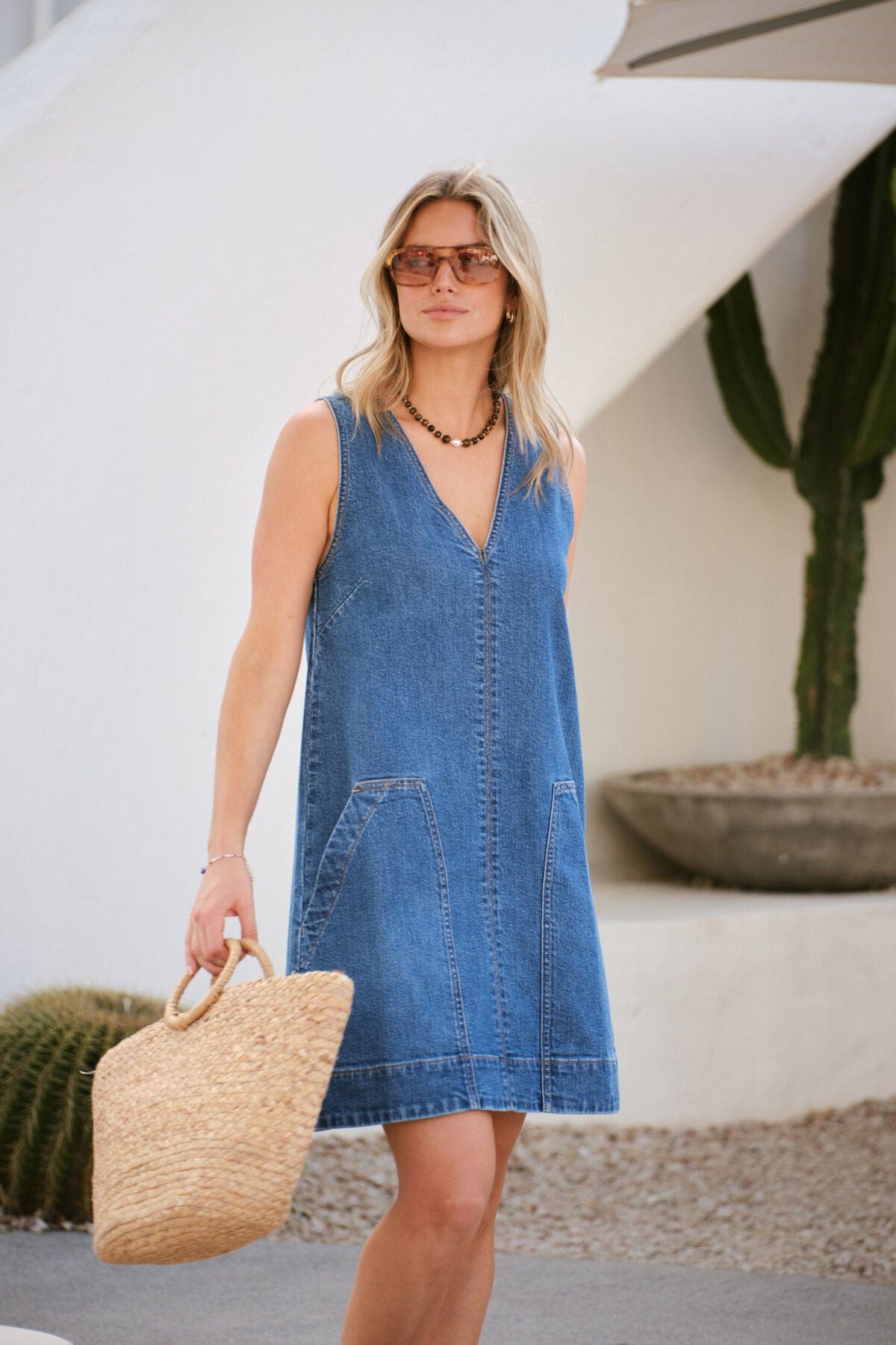 Ceres Life Dresses - Casual Emme Shift Dress - Fresh Indigo