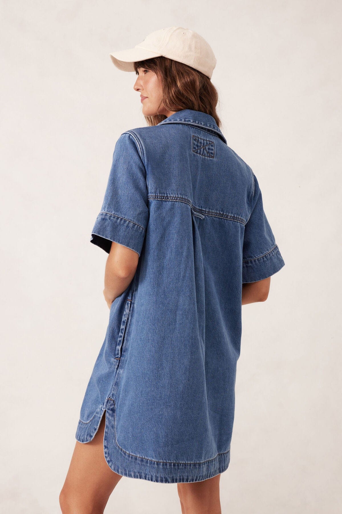 Ceres Life Dresses Sammy Relaxed Shirt Dress - Fresh Indigo
