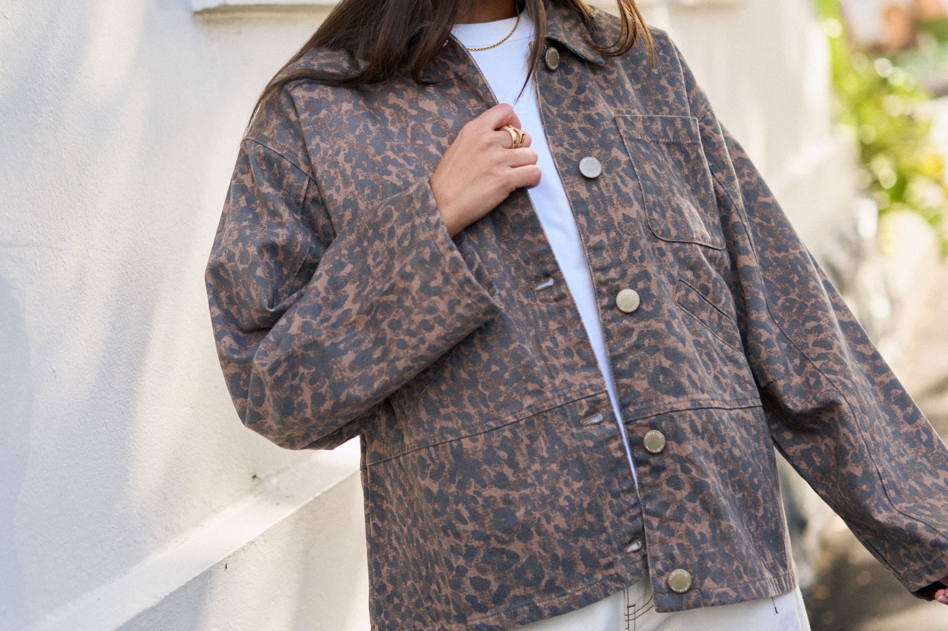 Ceres Life Jackets - Denim Ziggy Shacket - Leopard