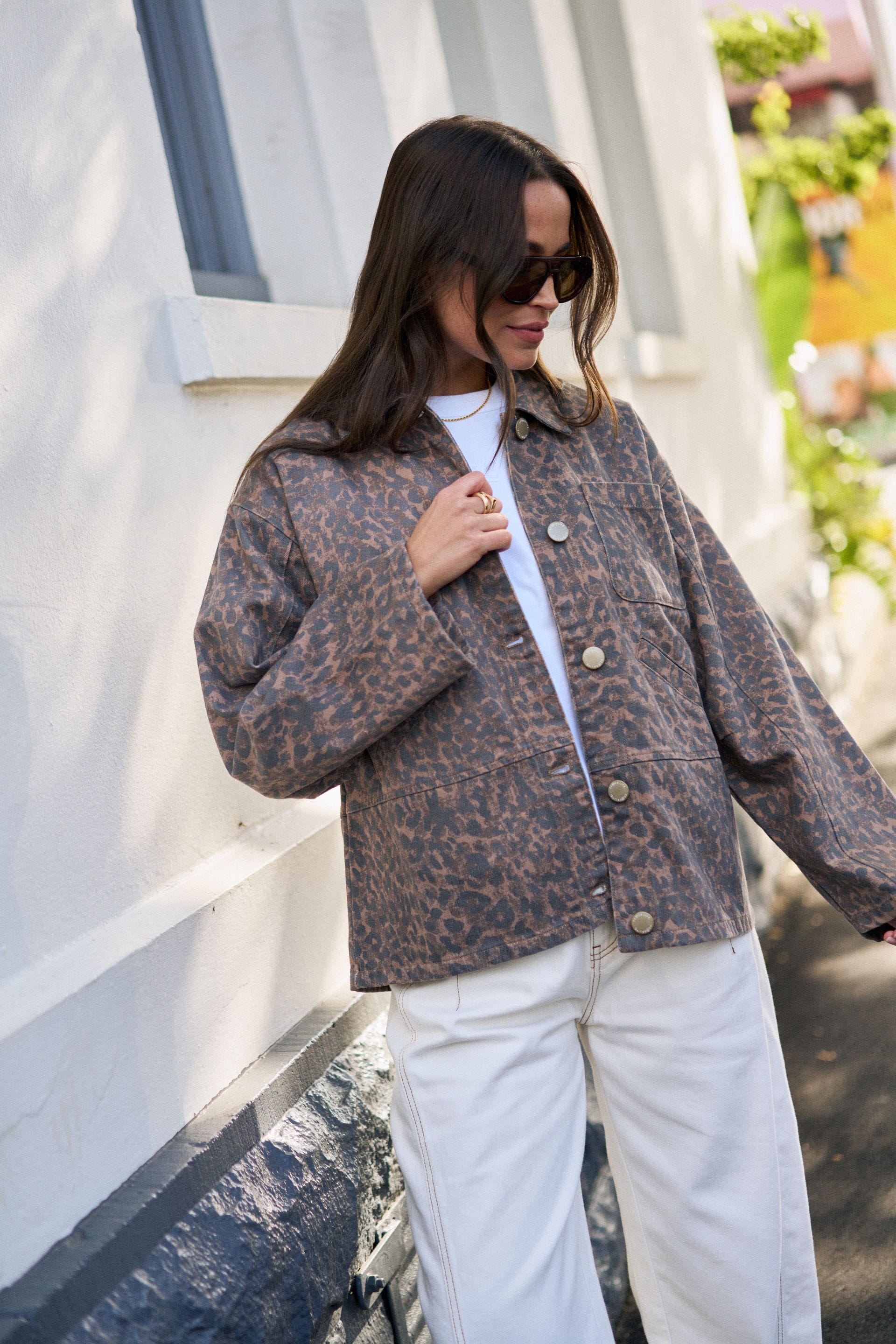 Ceres Life Jackets - Denim Ziggy Shacket - Leopard