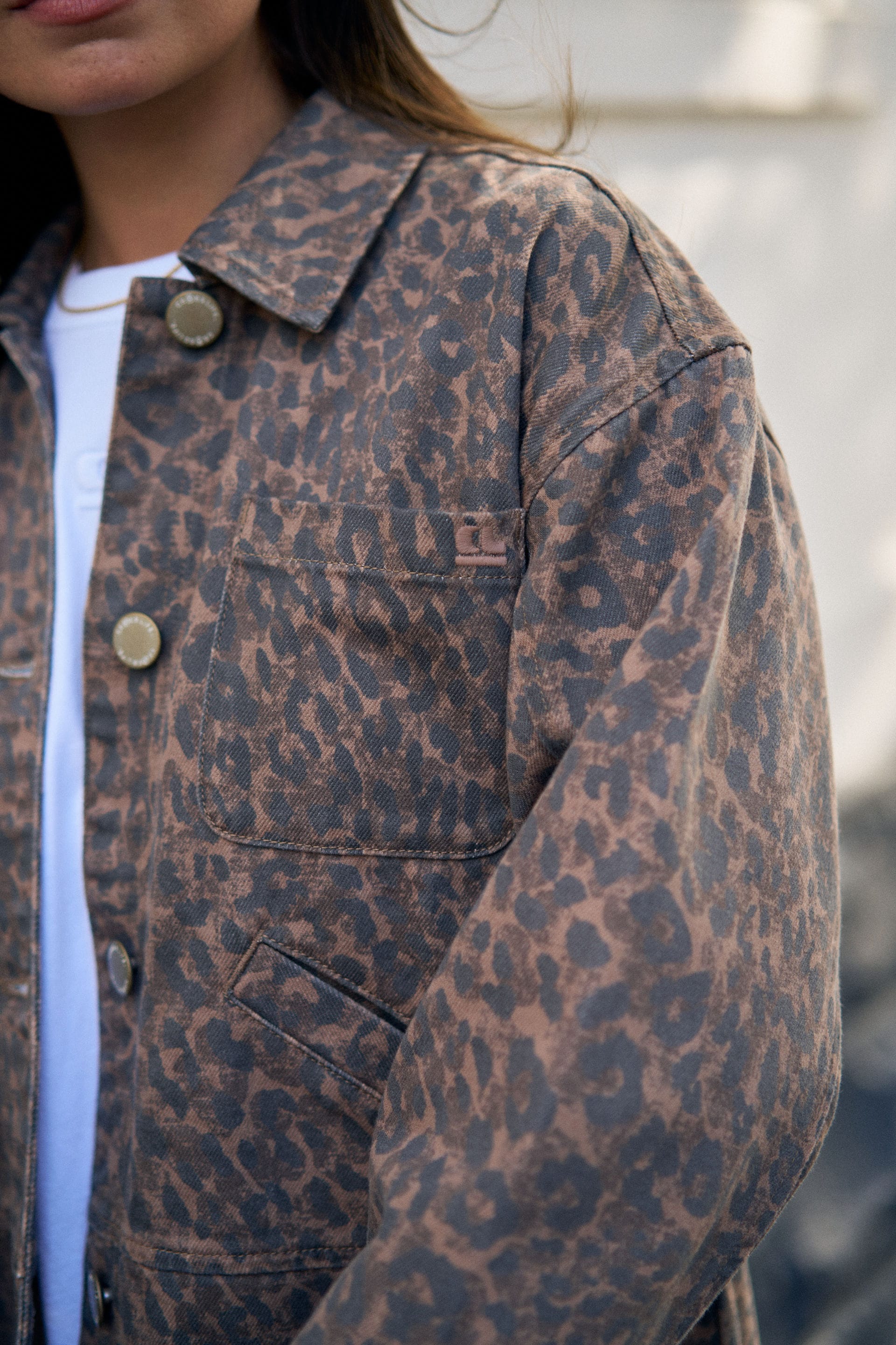 Ceres Life Jackets - Denim Ziggy Shacket - Leopard