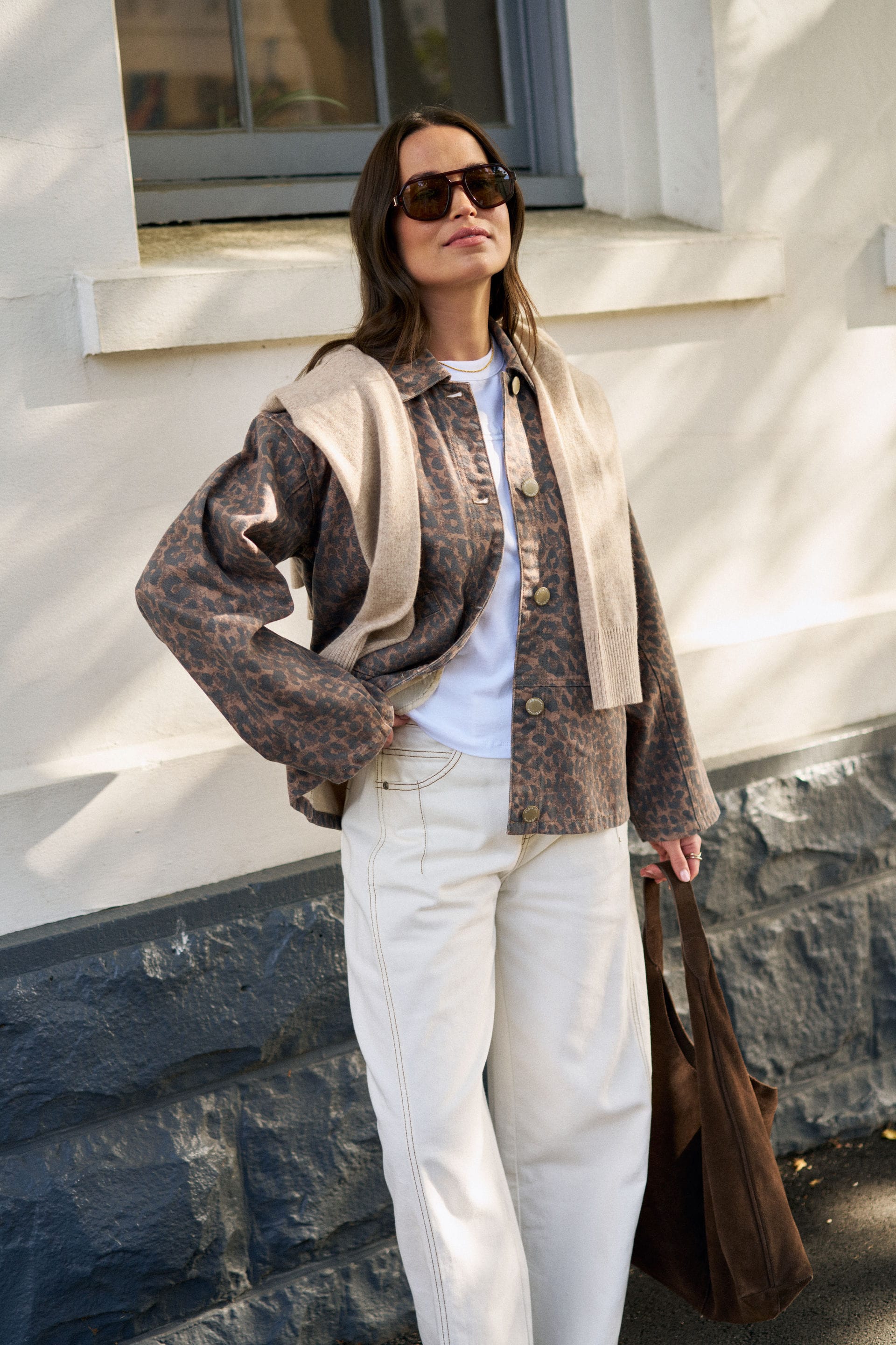 Ceres Life Jackets - Denim Ziggy Shacket - Leopard