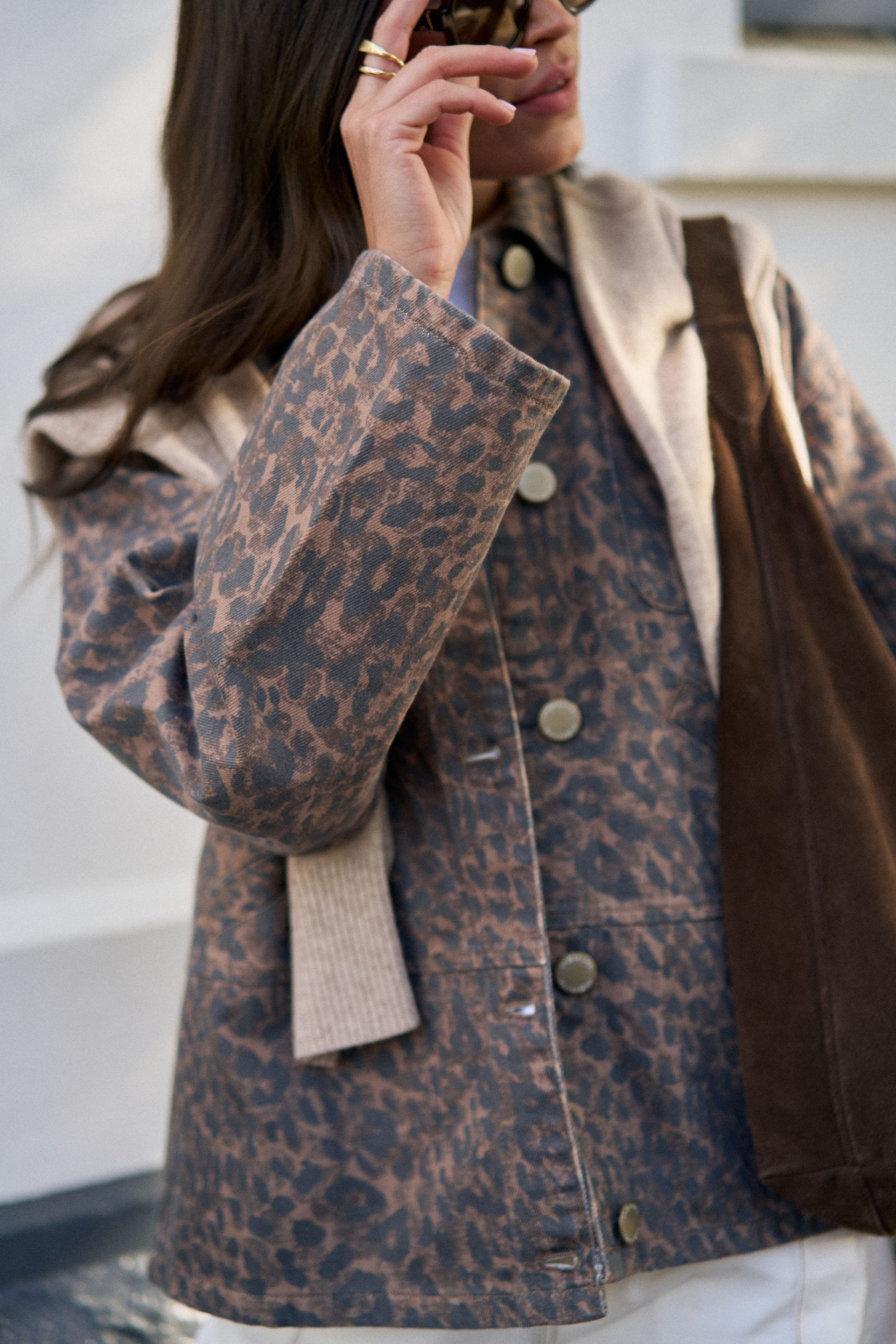 Ceres Life Jackets - Denim Ziggy Shacket - Leopard