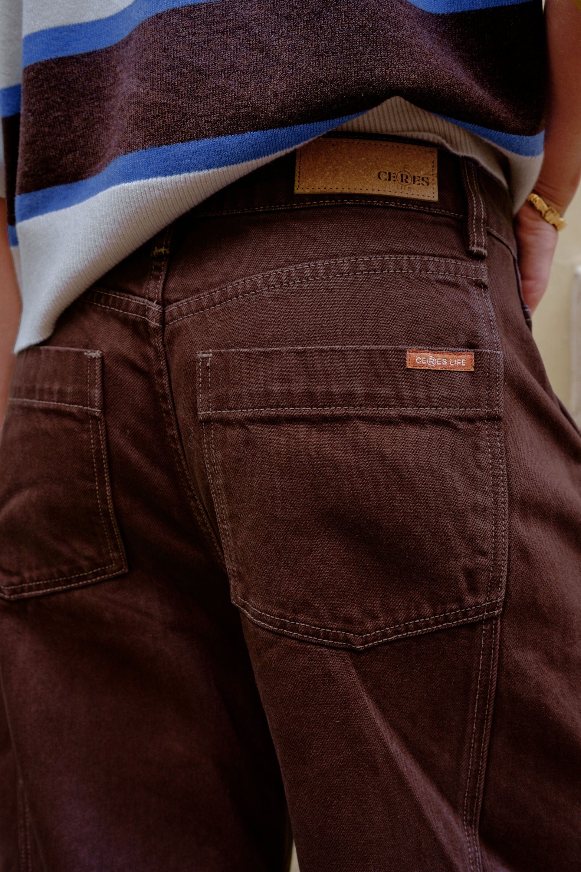 Ceres Life Jeans Demi Barrel Jean - Bitter Choc