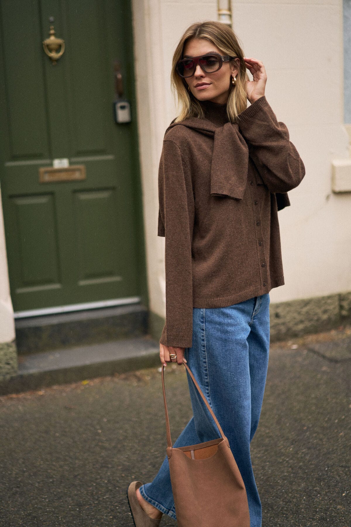 Ceres Life Knits Penny Knit Cardi - Choc Marle