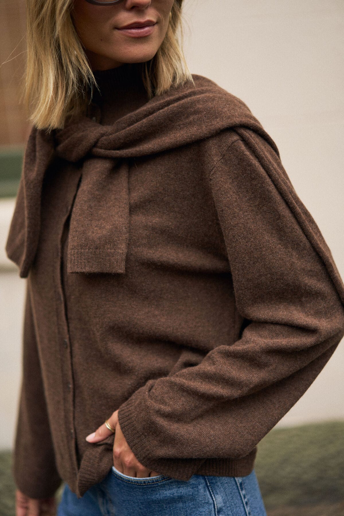 Ceres Life Knits Penny Knit Cardi - Choc Marle