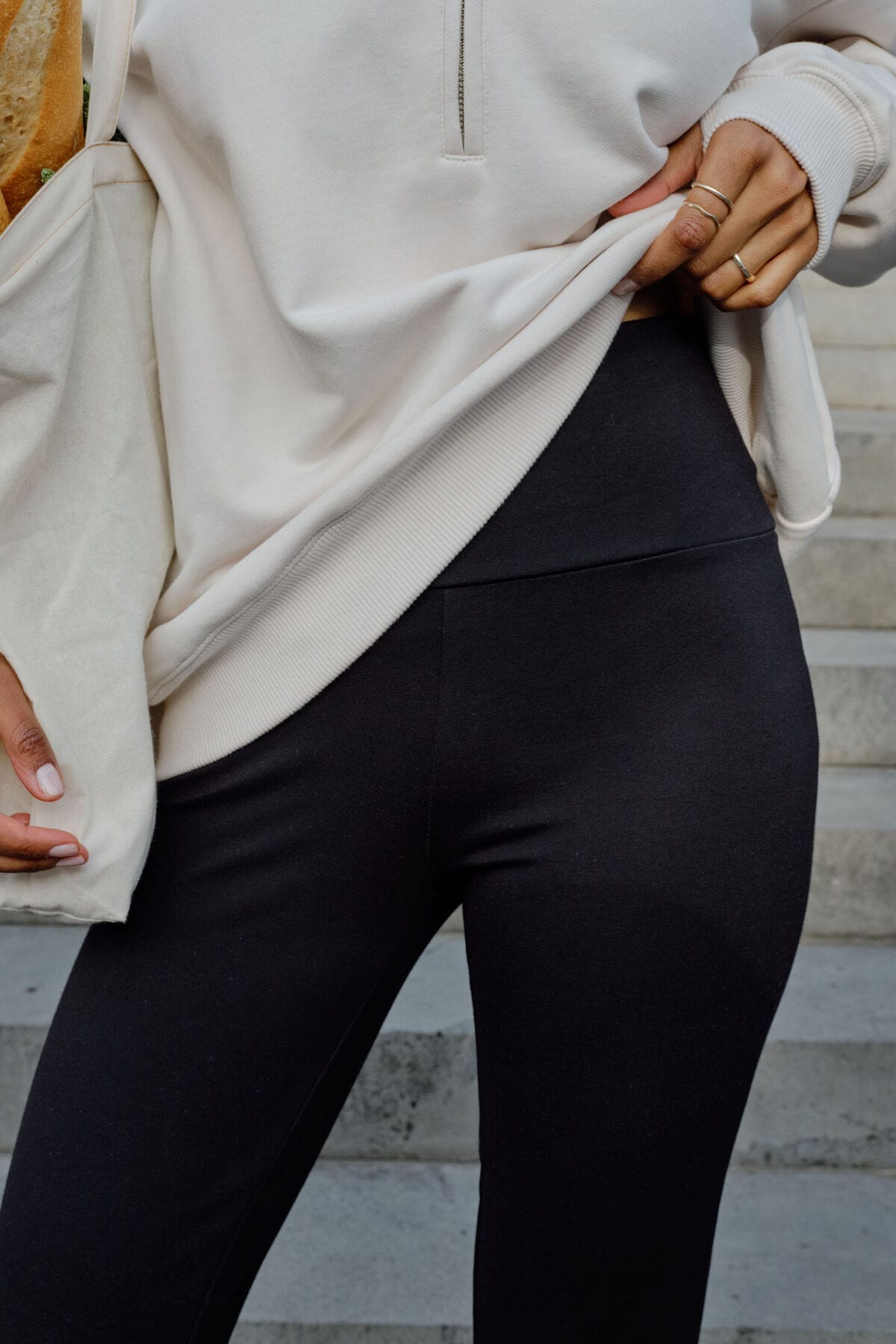 Ceres Life Pants - Casual Ponte Bootleg Pant - Black