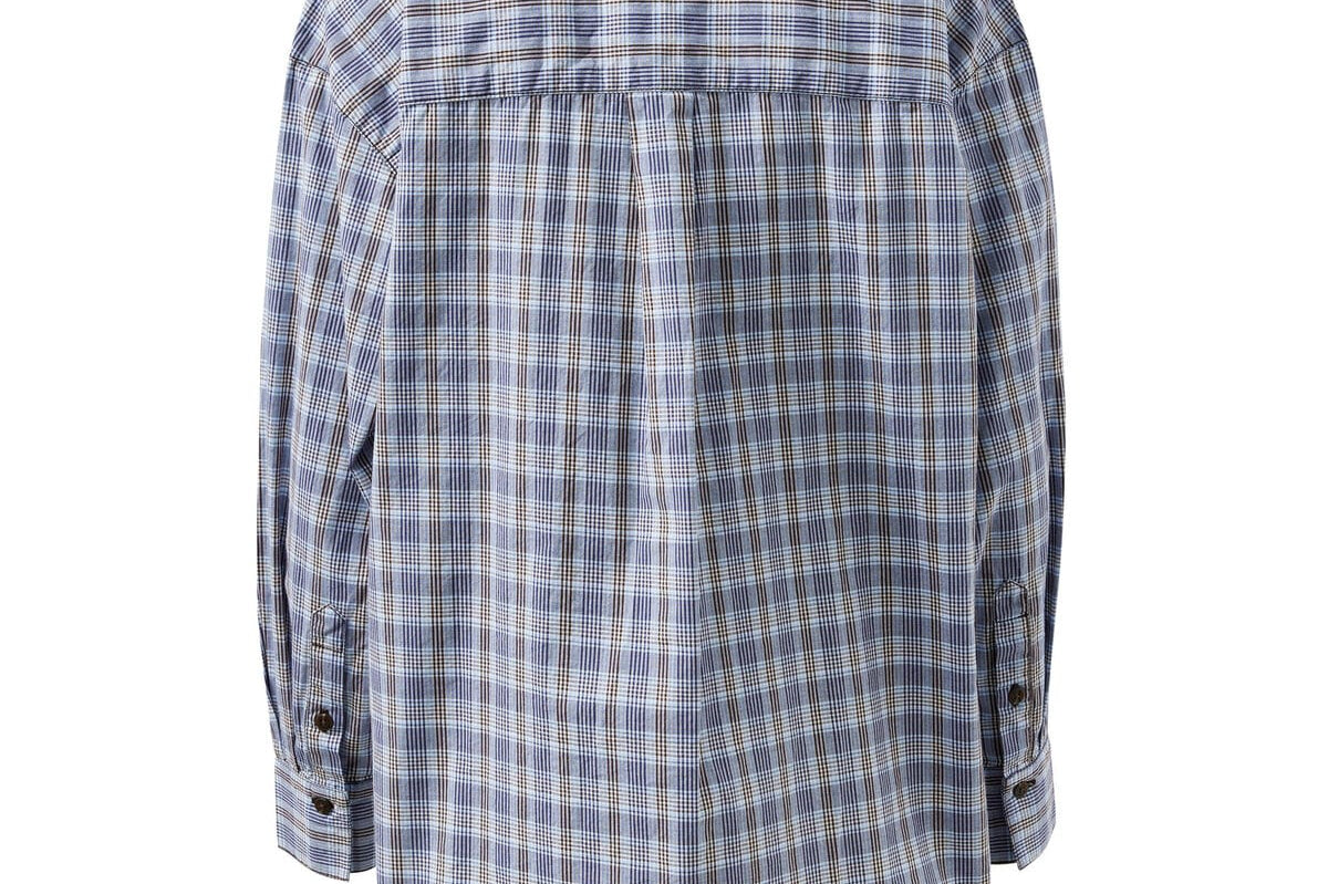 Ceres Life Shirts - Casual Peta Oversized Check Shirt - Blue /Chocolate Check