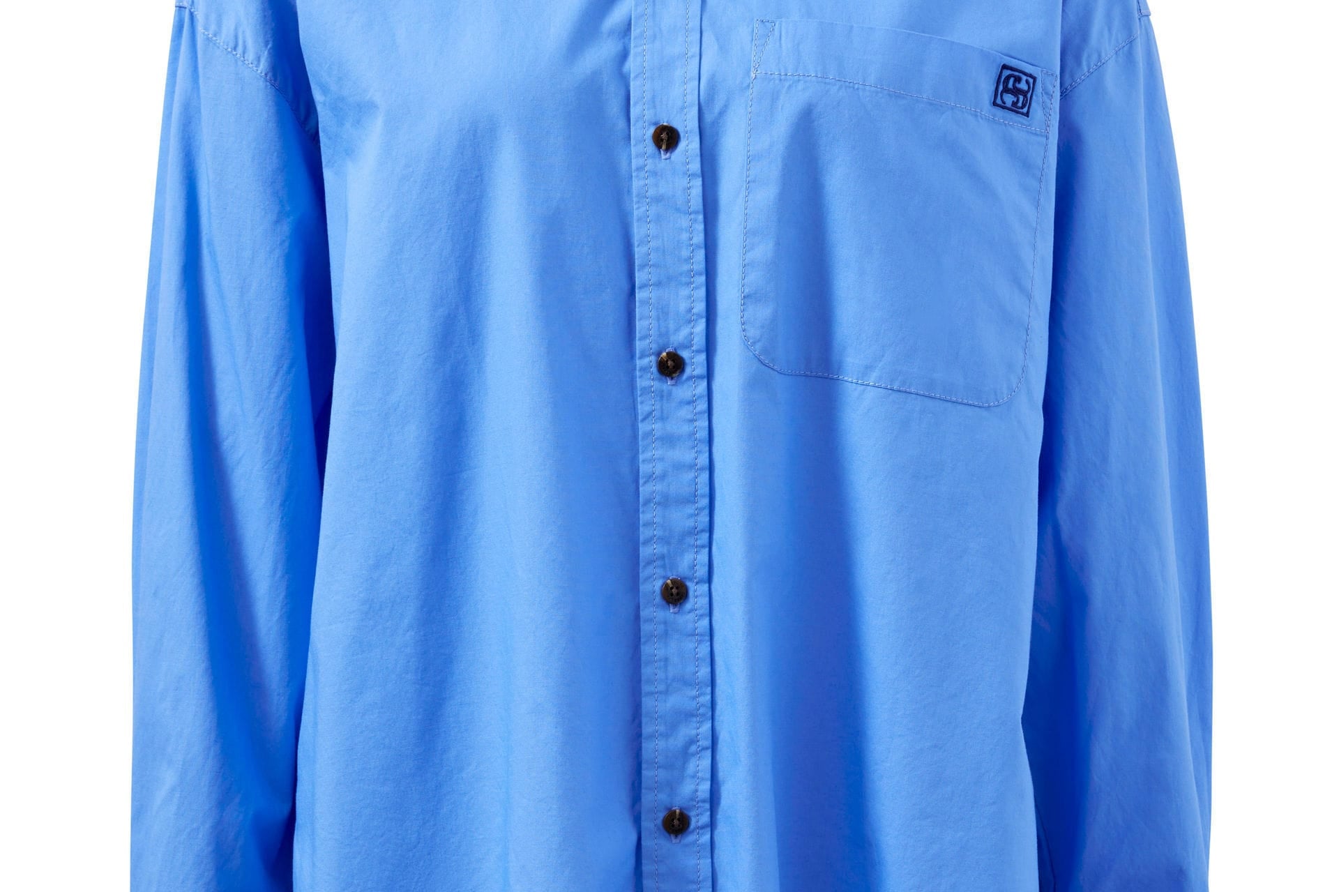 Ceres Life Shirts - Tailored Peta Oversized Shirt - Amalfi Blue