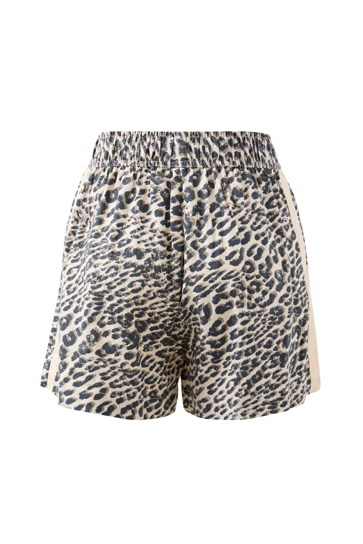 Ceres Life Shorts - Casual Mila Short - Leopard Linen Blend