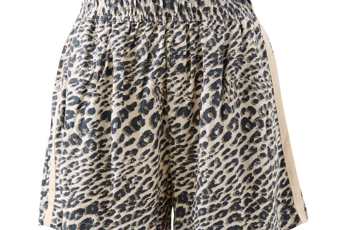 Ceres Life Shorts - Casual Mila Short - Leopard Linen Blend