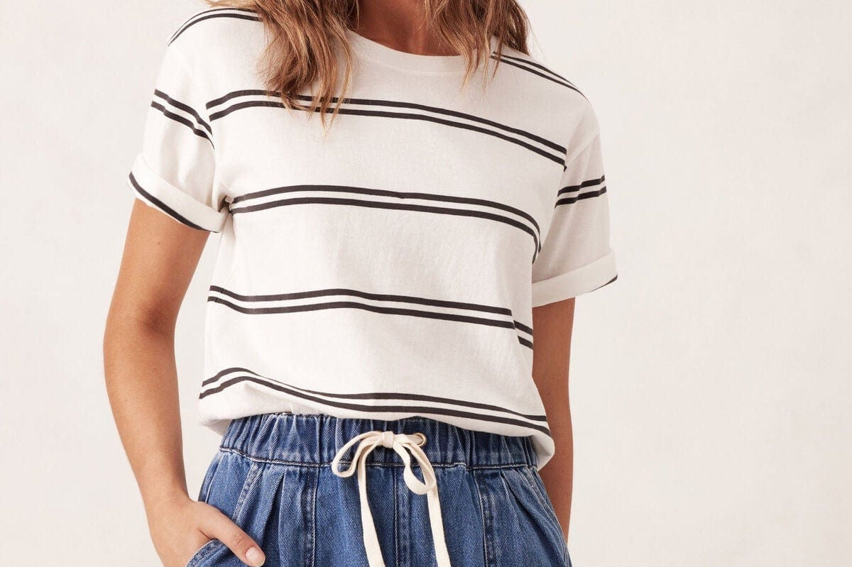 Ceres Life Shorts Darcy Relaxed Everyday Short - Washed Indigo