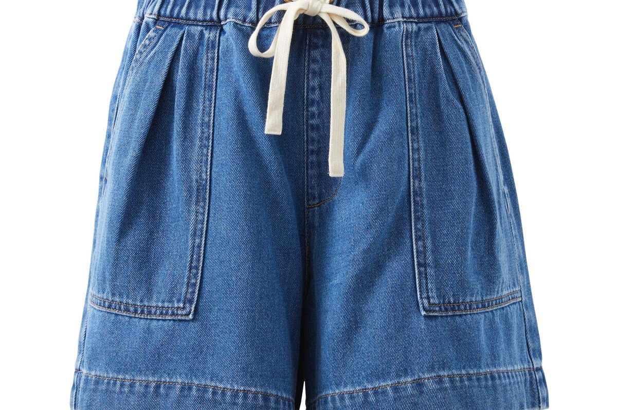 Ceres Life Shorts Darcy Relaxed Everyday Short - Washed Indigo