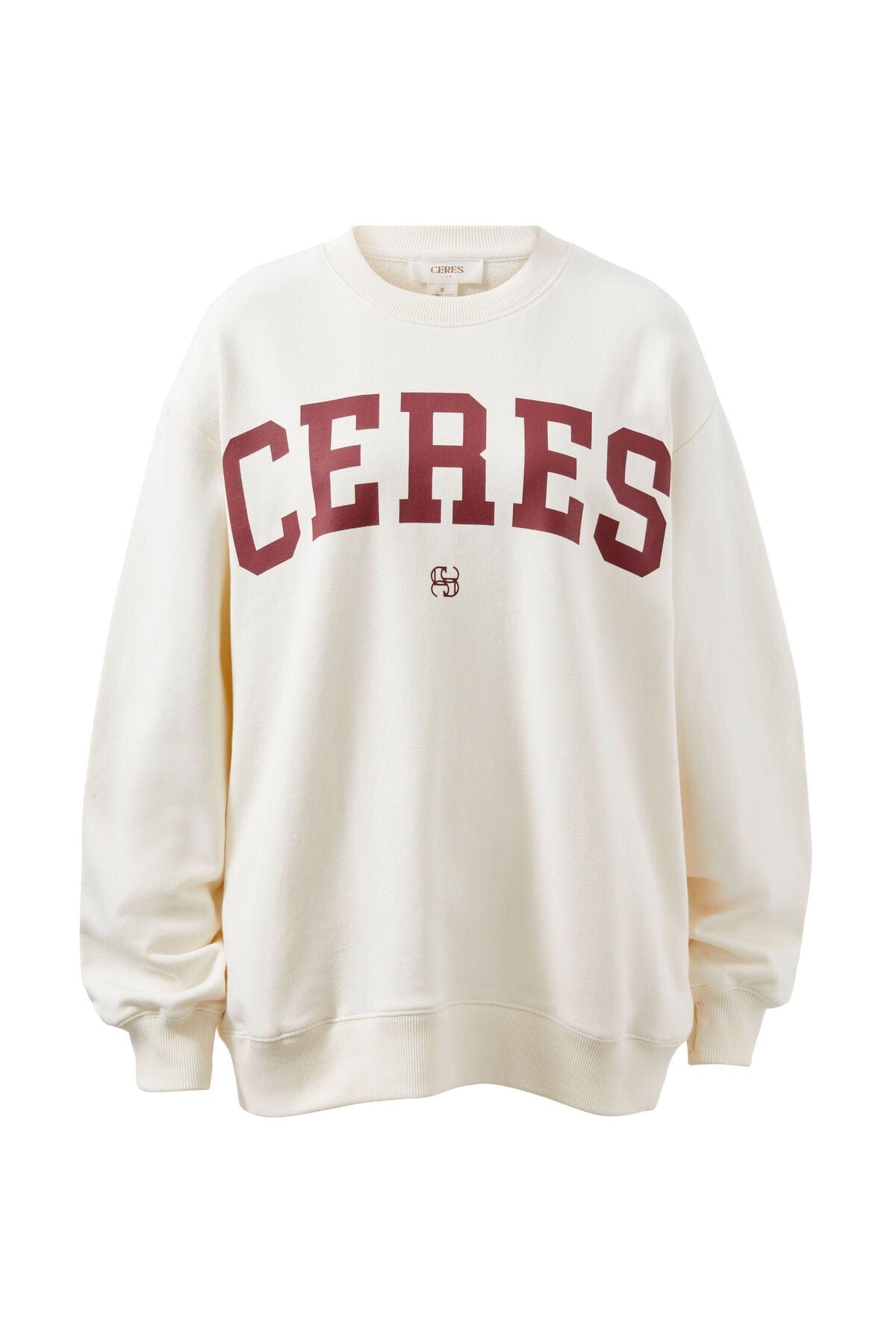 Ceres Life Sweaters Ceres Life | Isla Oversized Slouchy Crew - Winter White