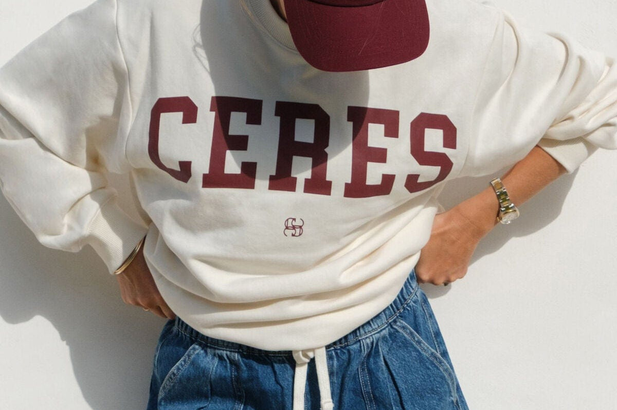 Ceres Life Sweaters Ceres Life | Isla Oversized Slouchy Crew - Winter White