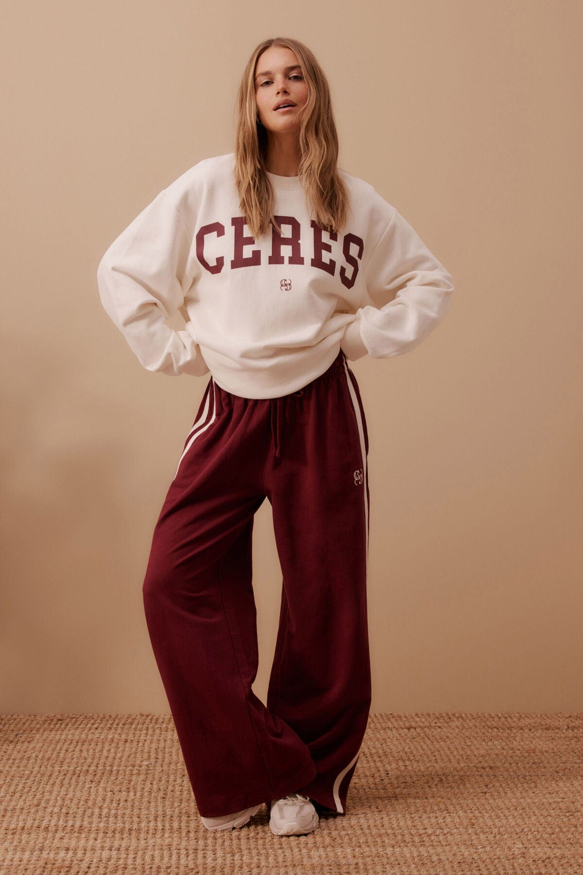 Ceres Life Sweaters Ceres Life | Isla Oversized Slouchy Crew - Winter White