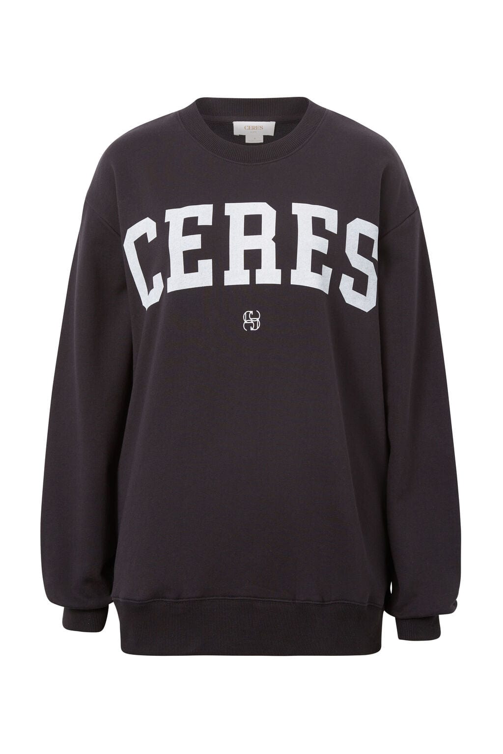 Ceres Life Sweaters Ceres Life | Oversized Slouchy Crew - Phantom Heritage Logo