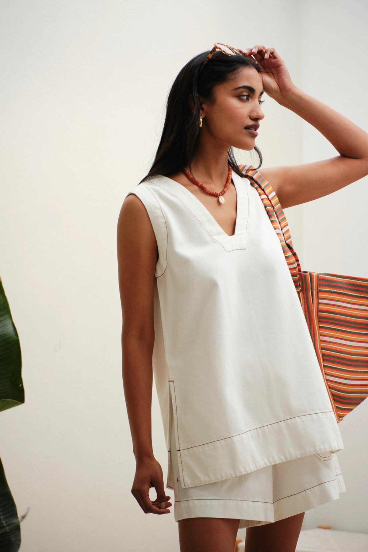 Ceres Life Tops - Casual Winnie Tunic - Fresh Ecru