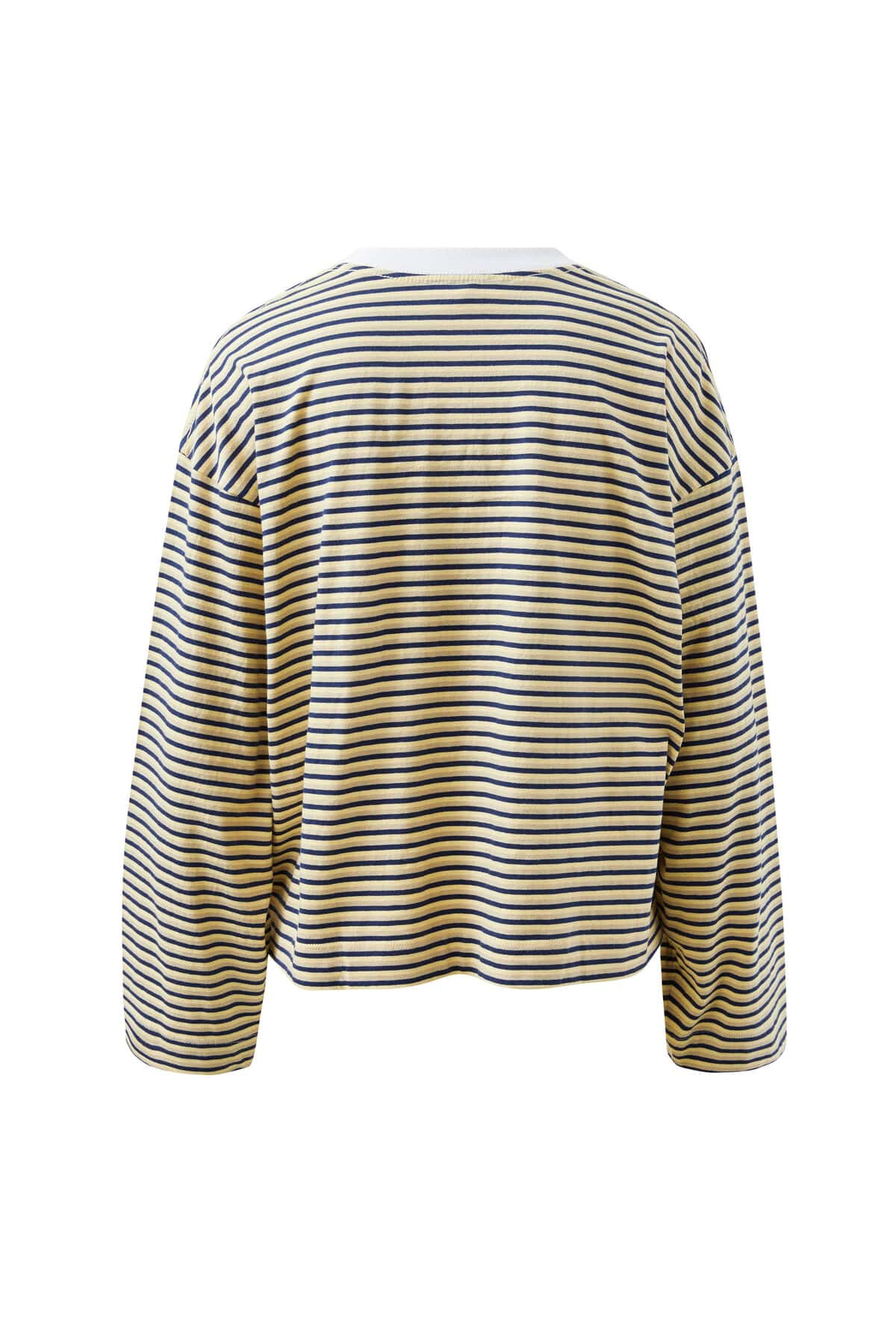 Ceres Life Tops - Long Sleeve Beau Long Sleeve Slouchy Tee - Heritage Navy/Butter/Stone Stripe