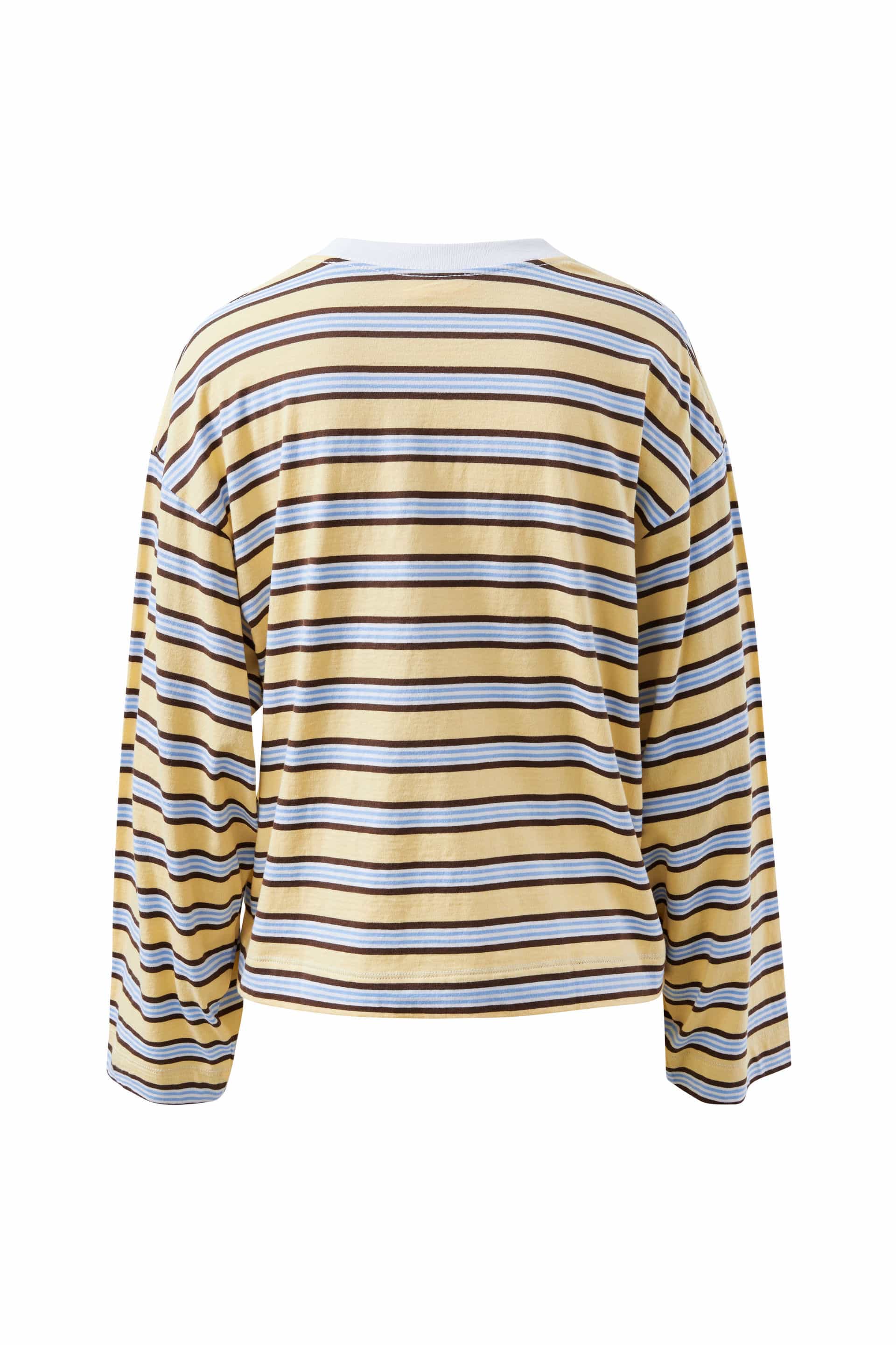 Ceres Life Tops - Long Sleeve Beau Long Sleeve Slouchy Tee - New Butter Brunette Stripe