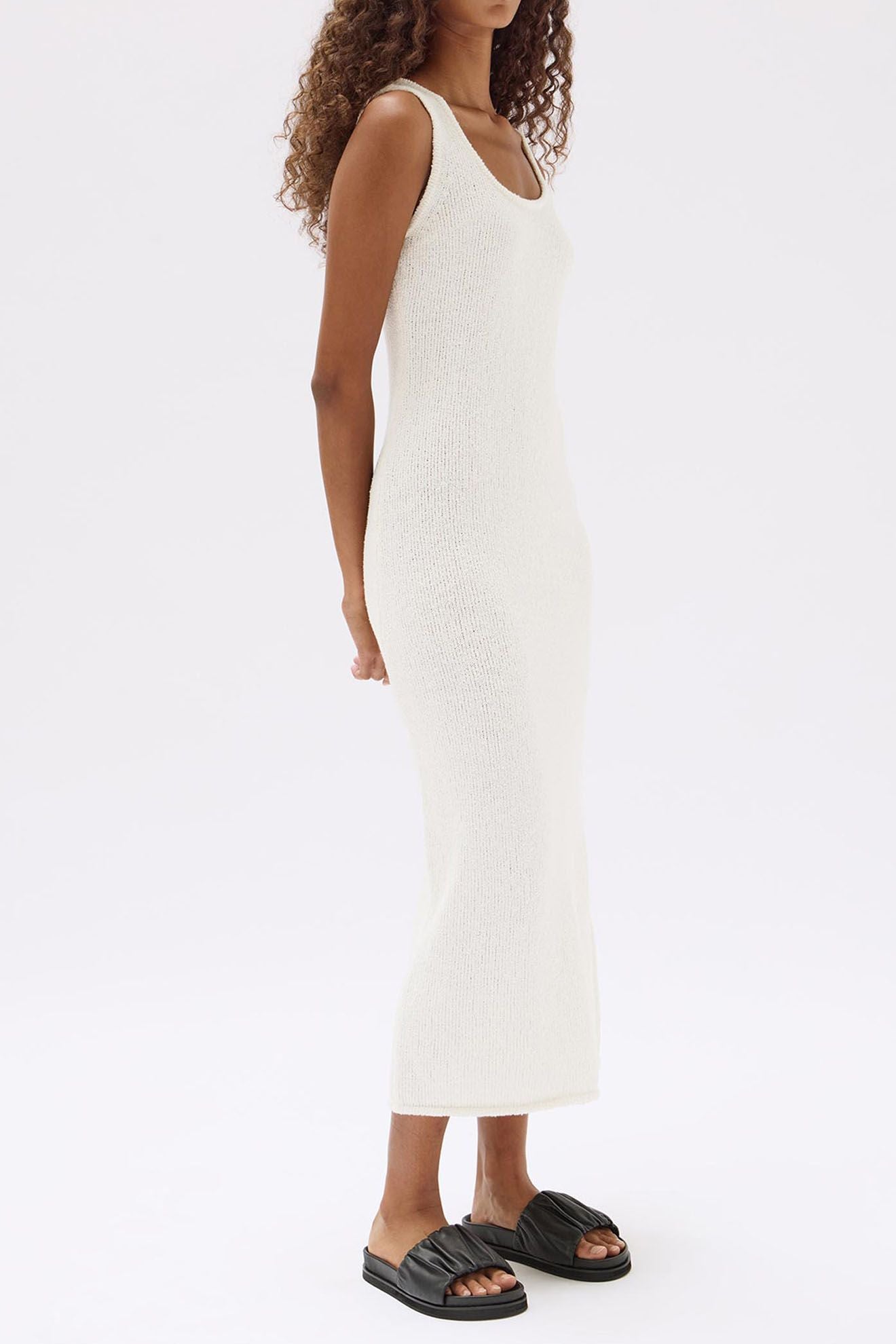 Assembly Label | Lucinda Boucle Knit Maxi Dress - Cream