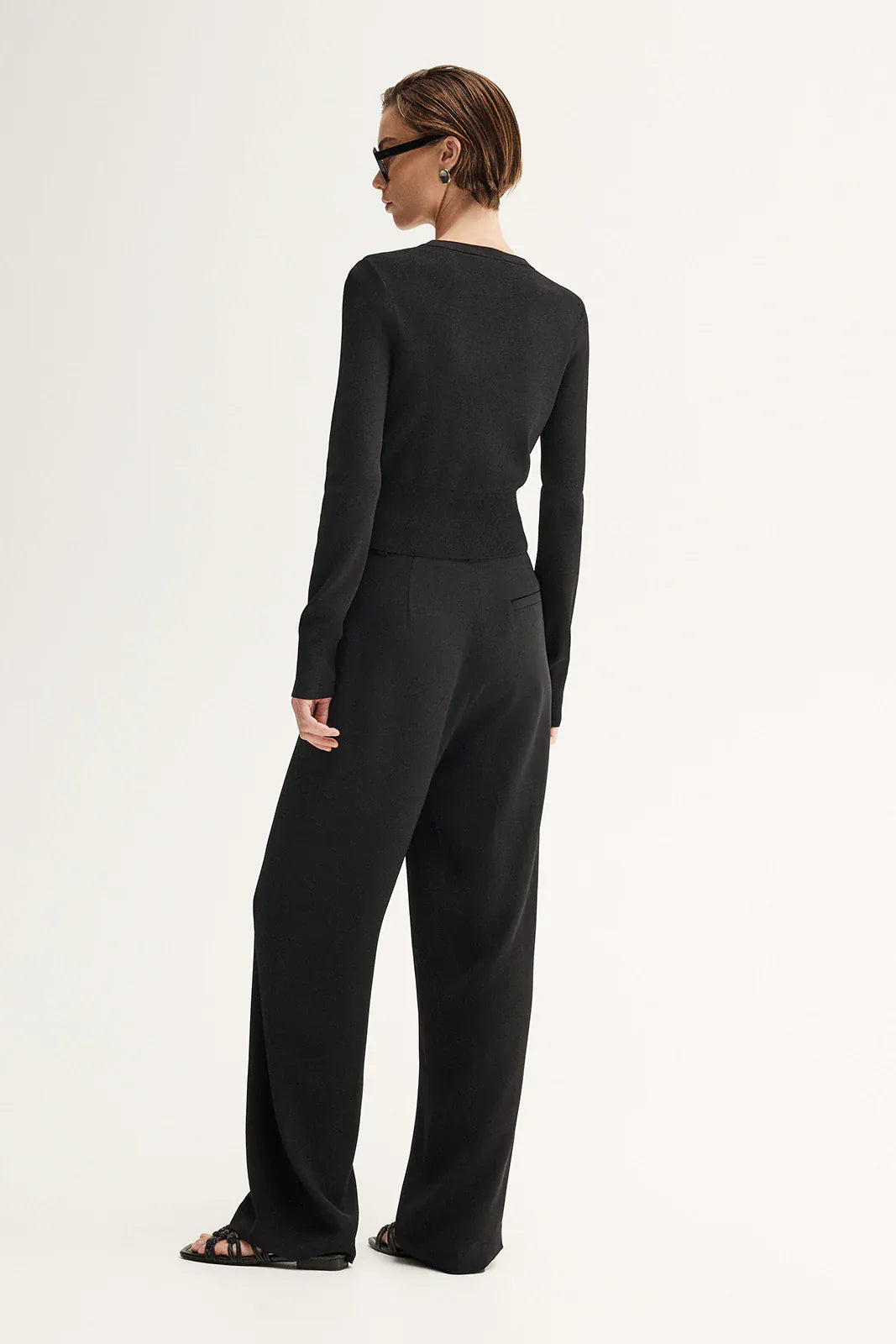 Elka Collective Cardigans Penny Knit Cardigan - Black