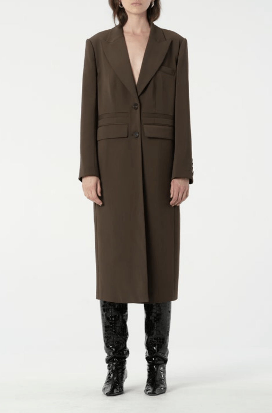 Elka Collective Coats - Wool Elka Collective | Amaya Coat - Chocolate