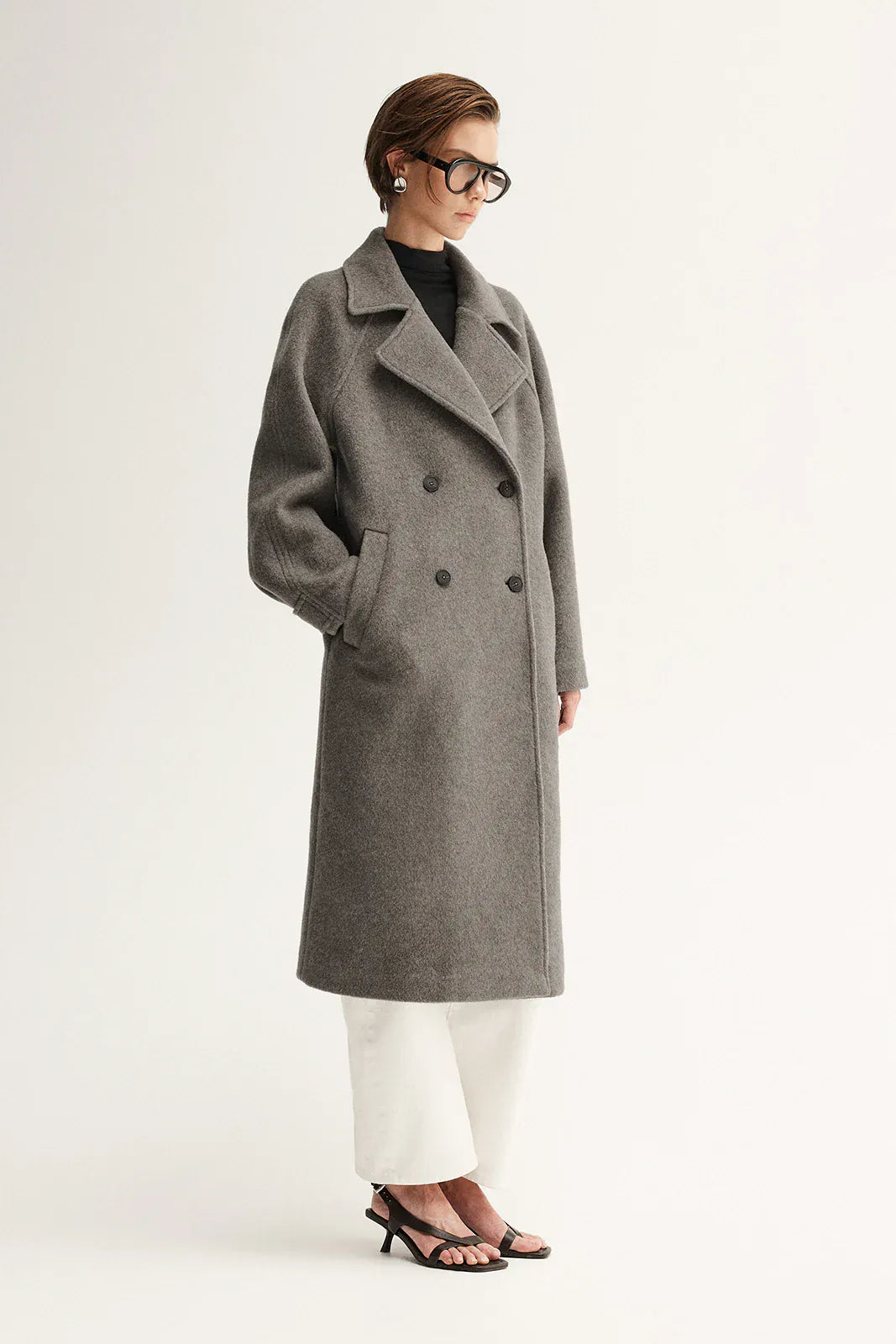 Elka Collective Coats - Wool Montana Coat - Warm Grey