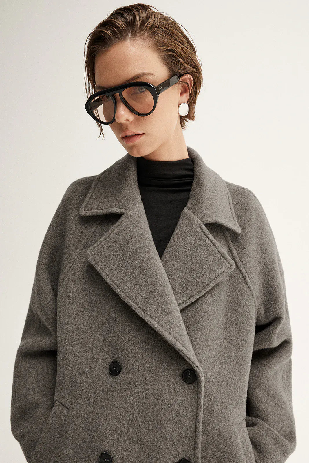 Elka Collective Coats - Wool Montana Coat - Warm Grey