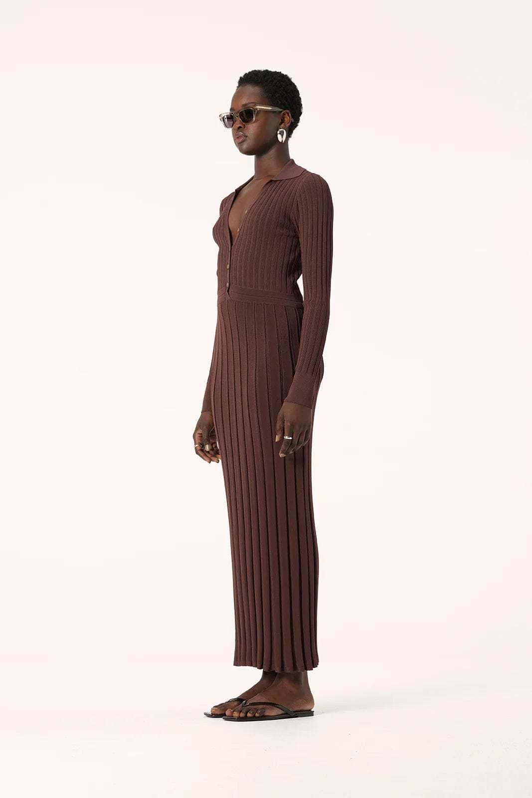 Elka Collective Dresses Elka Collective | Almo Knit Dress - Chocolate
