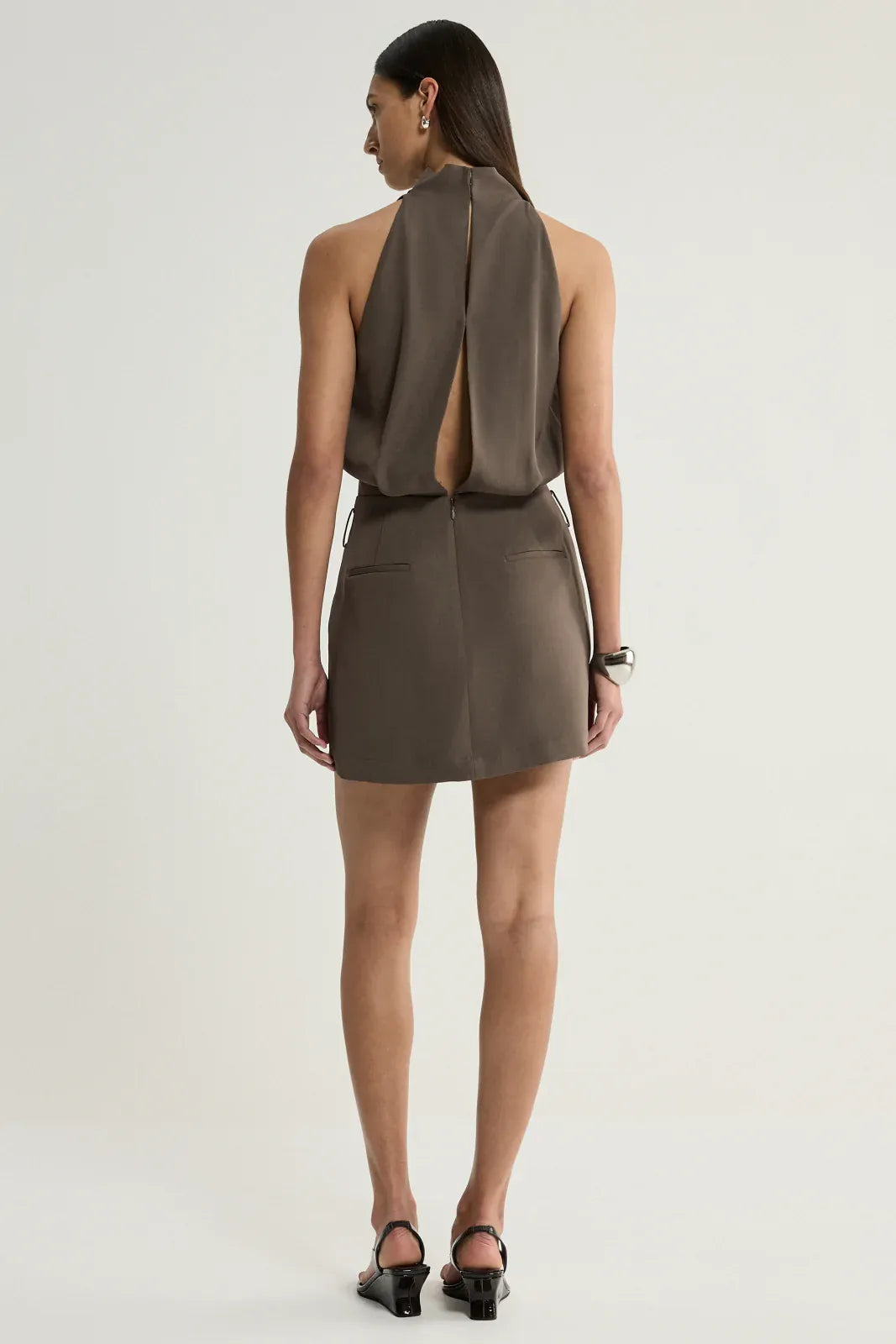 Elka Collective Dresses - Formal Margot Mini Dress - Taupe