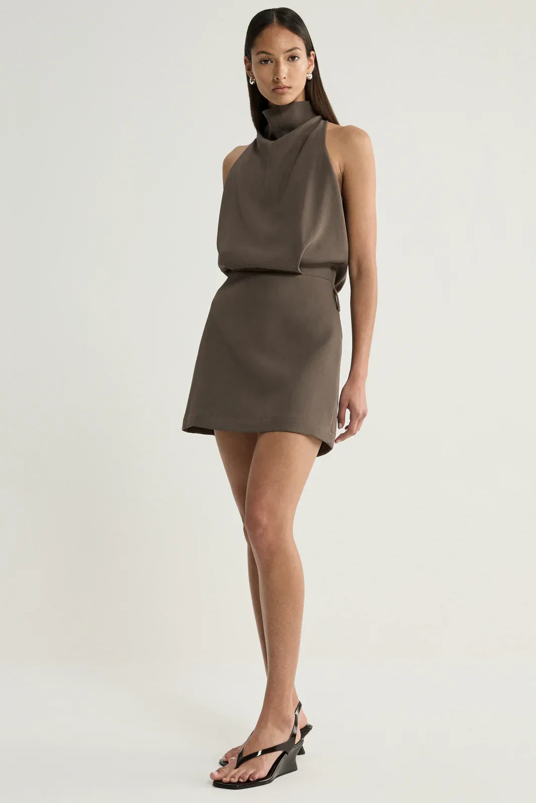 Elka Collective Dresses - Formal Margot Mini Dress - Taupe